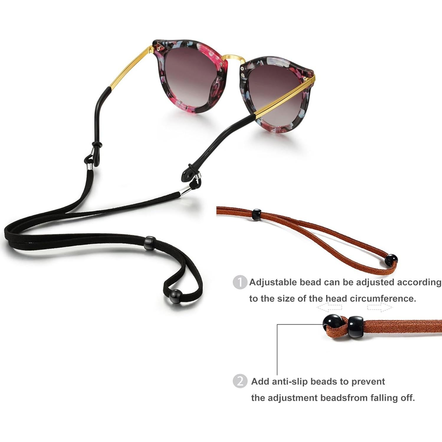 6 Correas para Gafas Ajustables - Soporte Multicolor