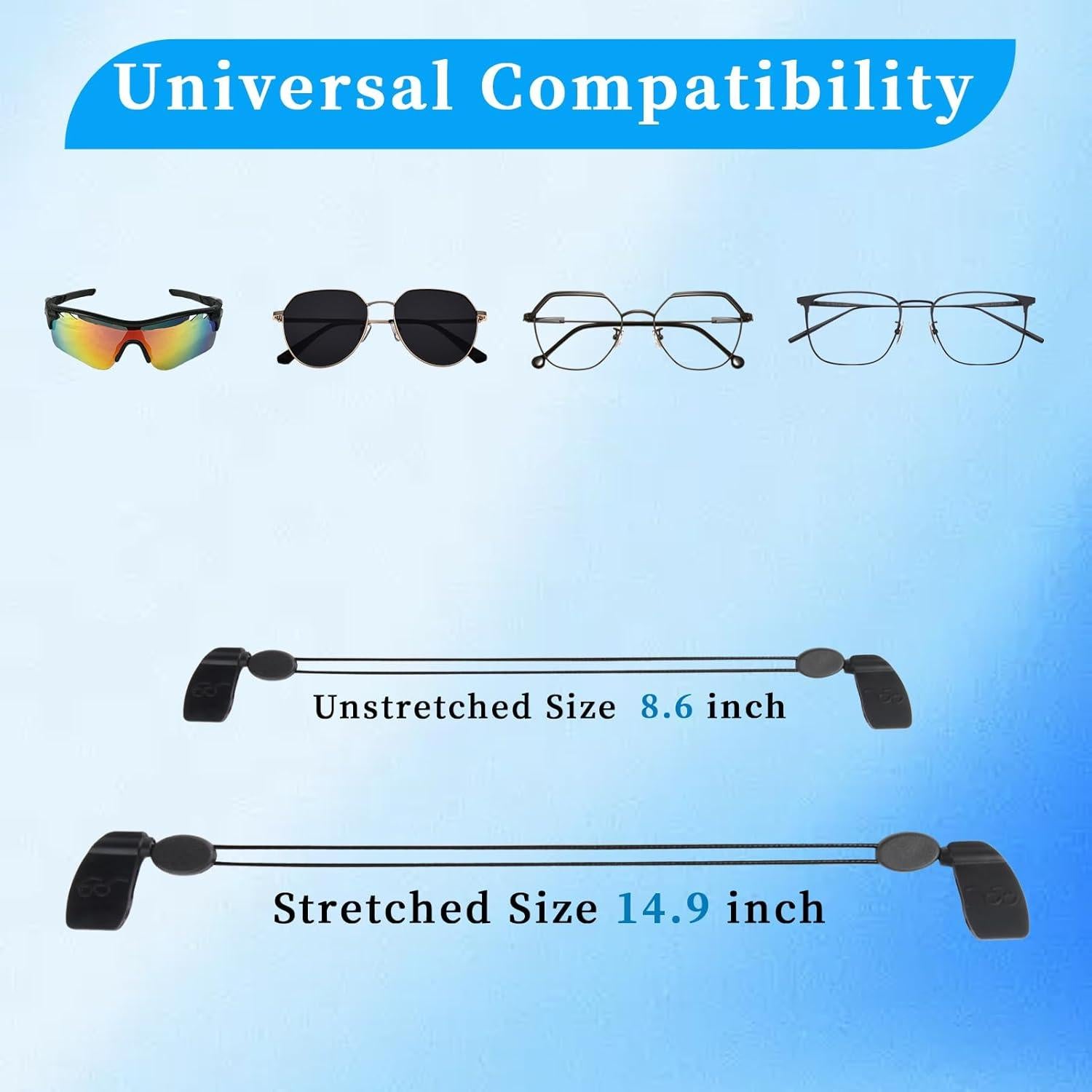 Correa Ajustable para Gafas Allfulyun - Antideslizante, Negro