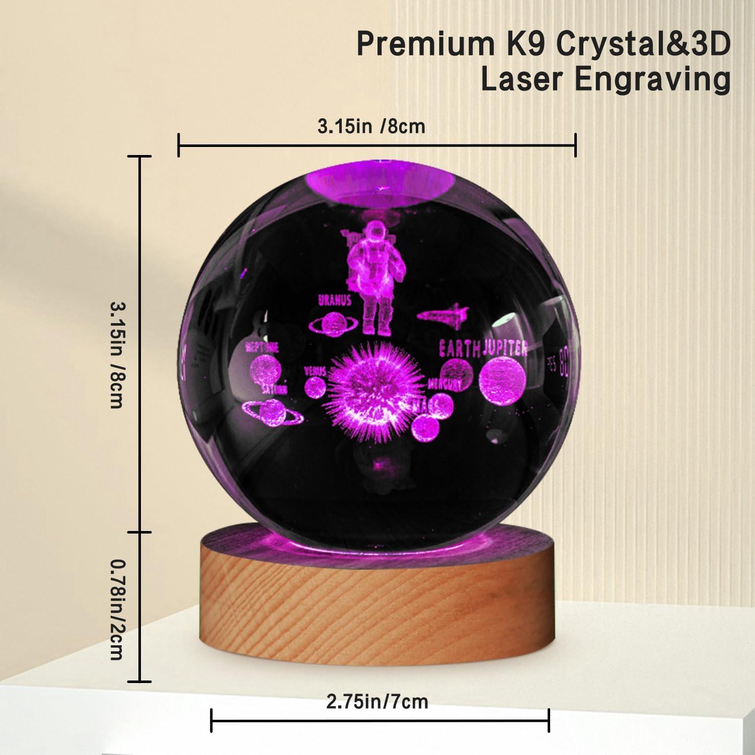 Lámpara de Noche 3D Astronauta JHXLAMP 8 cm 7 Colores