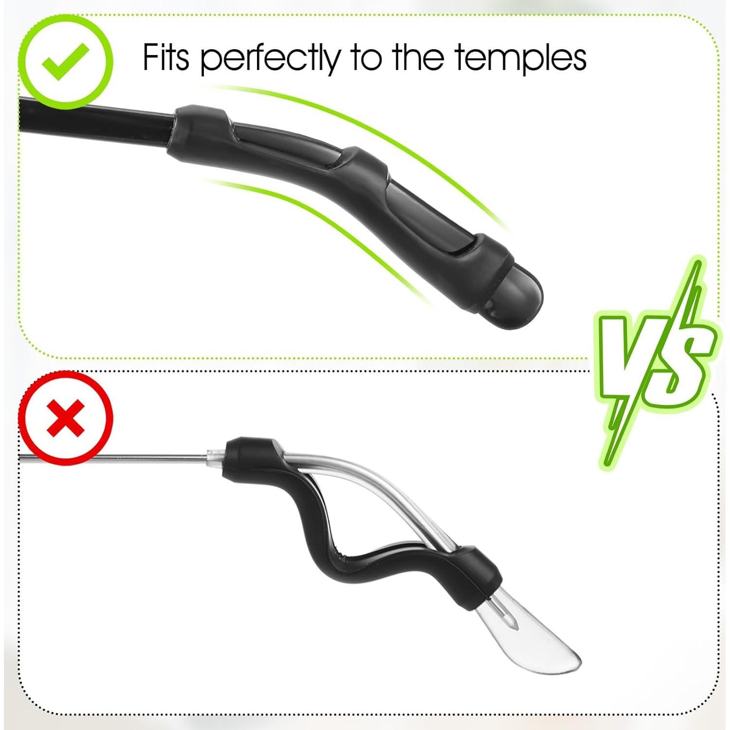 8 Pares Almohadillas Silicona Antideslizantes para Gafas BOHUIZ