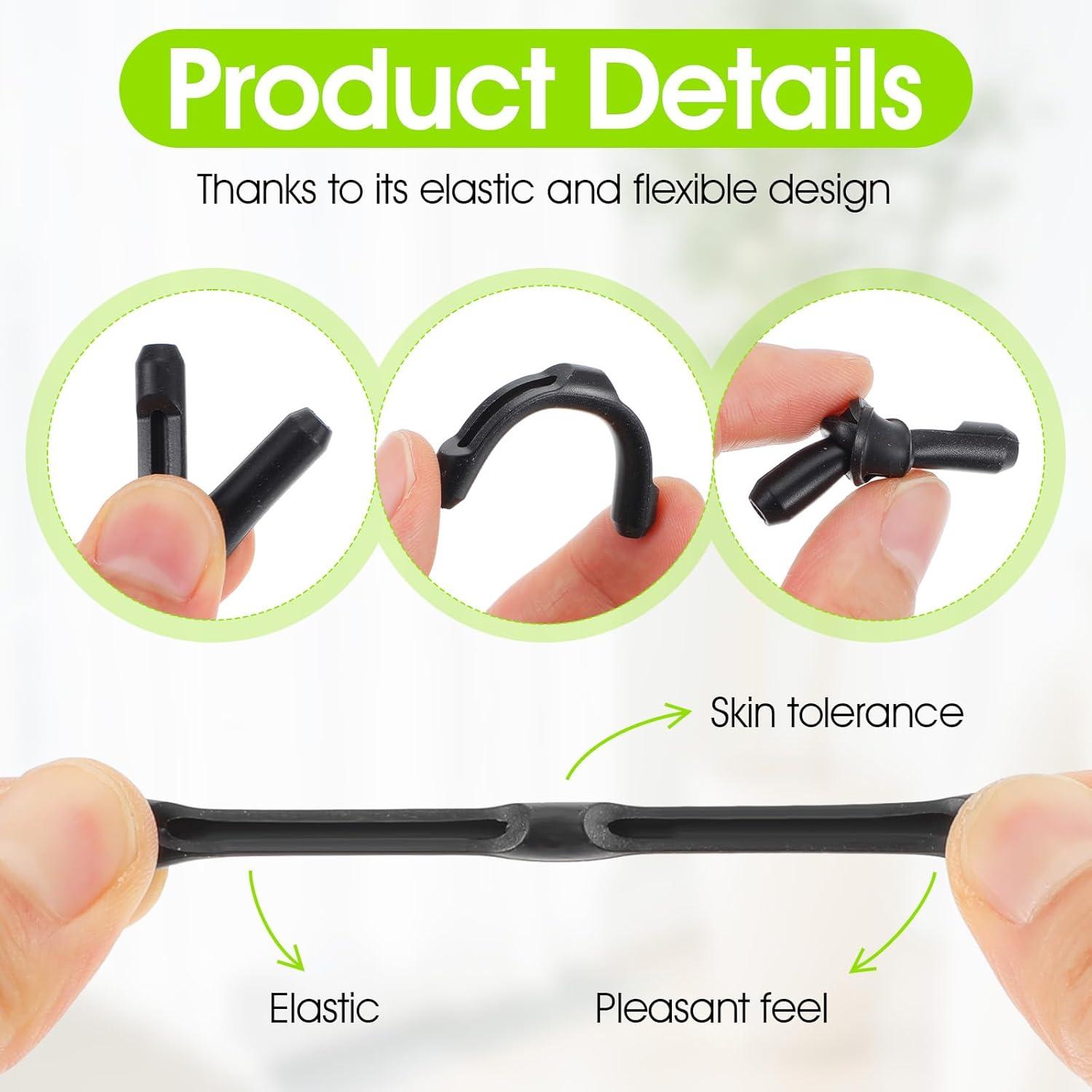 8 Pares Almohadillas Silicona Antideslizantes para Gafas BOHUIZ