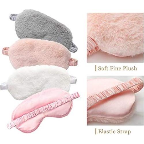 Paquete de 4 Máscaras de Ojos Ayygiftideas de Felpa Suave