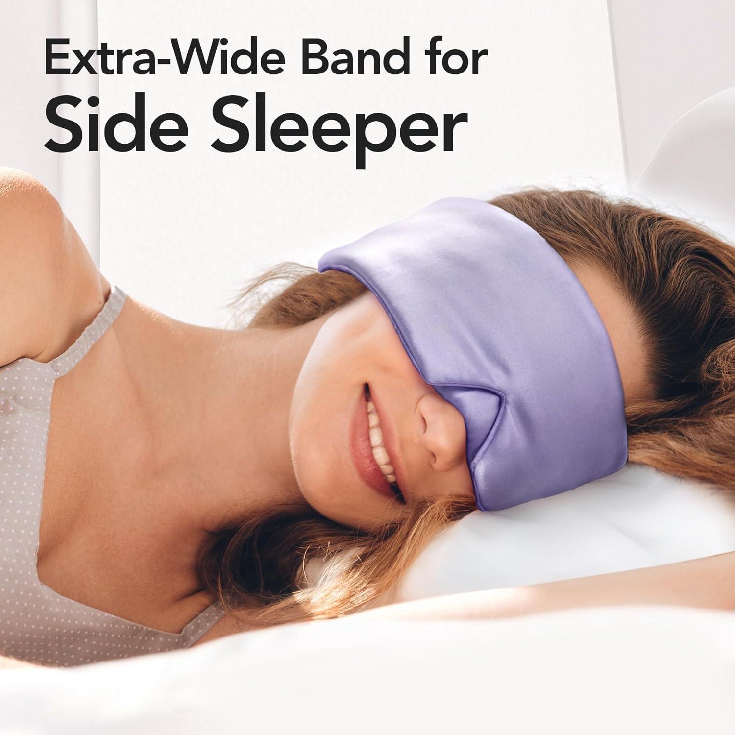 Máscara de Sueño de Seda LitBear - Bloqueadora de Luz Púrpura