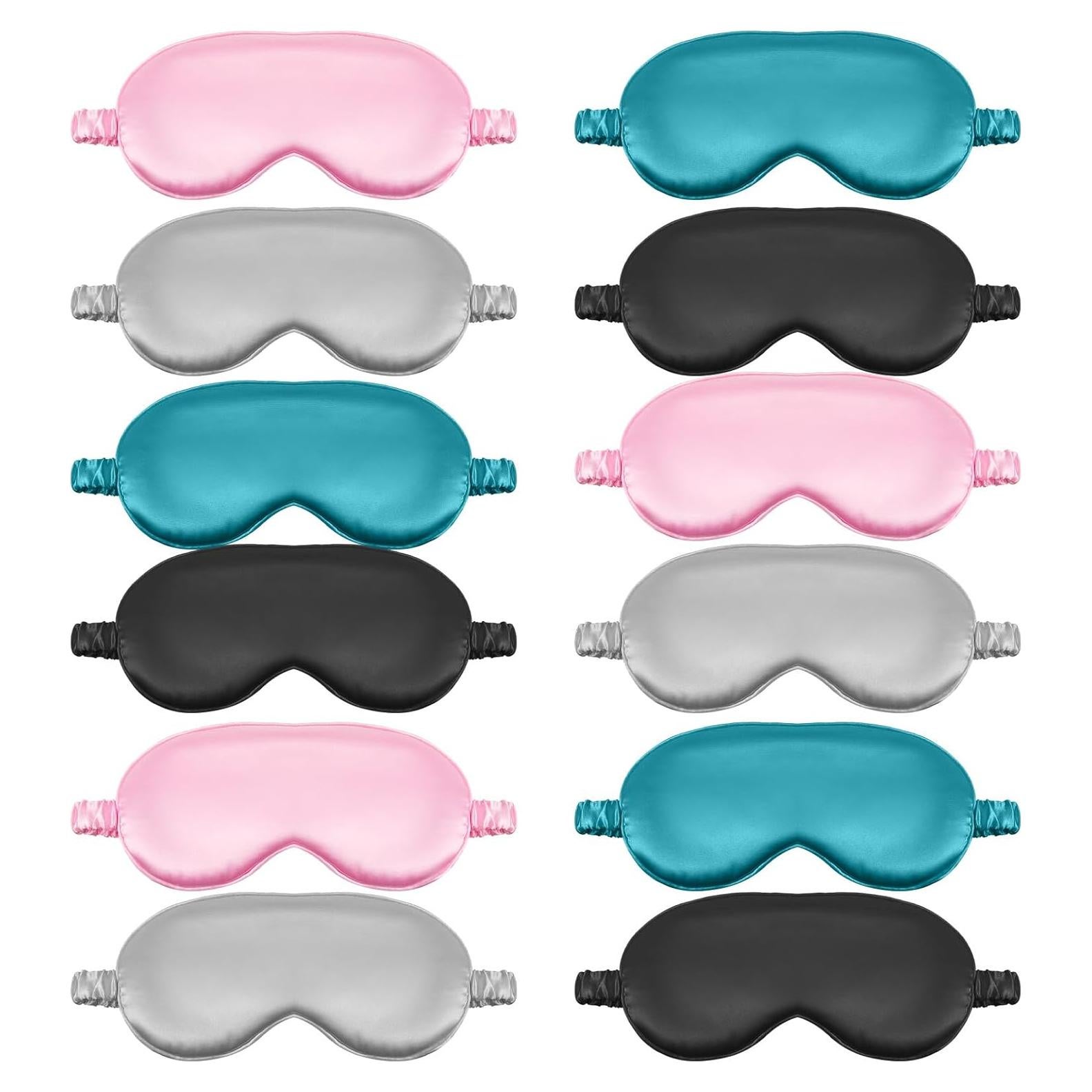 12 Máscaras de Ojos de Seda Funnysoft - Antifaz para Dormir