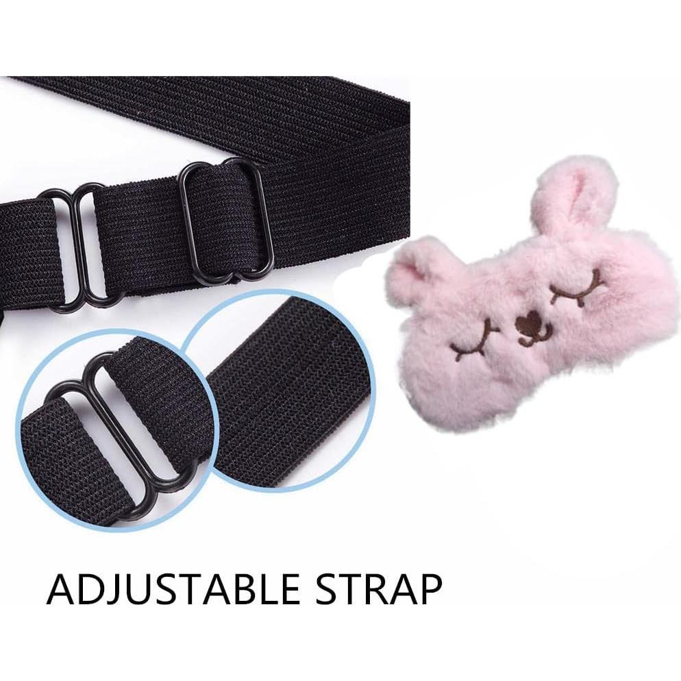 Paquete de 2 Máscaras de Ojos Conejo Ebonee - Suave y Ajustable