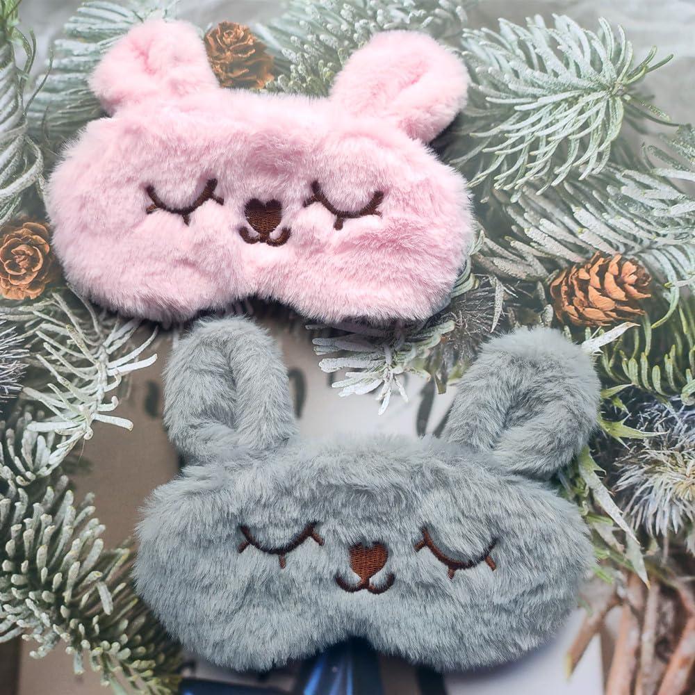 Paquete de 2 Máscaras de Ojos Conejo Ebonee - Suave y Ajustable