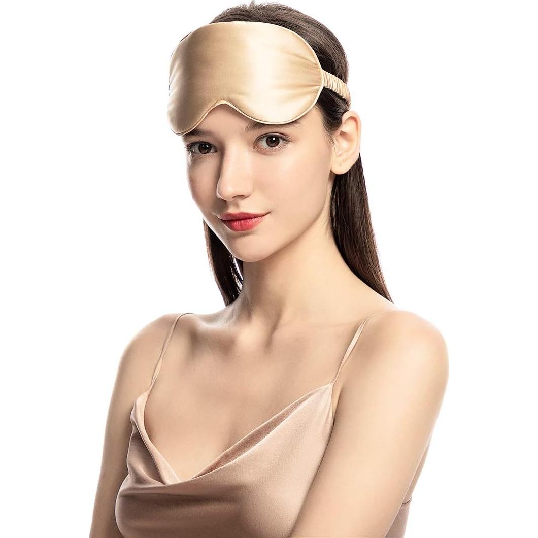 Máscara de Sueño de Seda Natural NMM Global - Color Champán