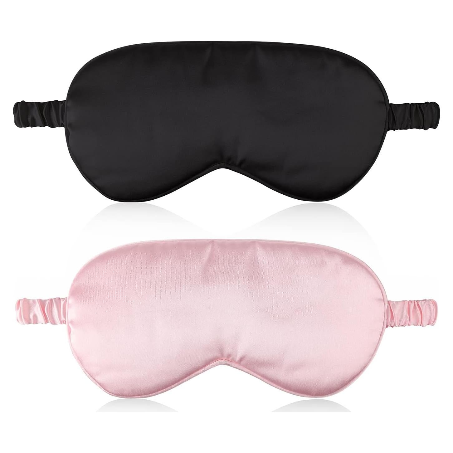 Máscara de dormir de seda suave CXVBGFD - 2 unidades