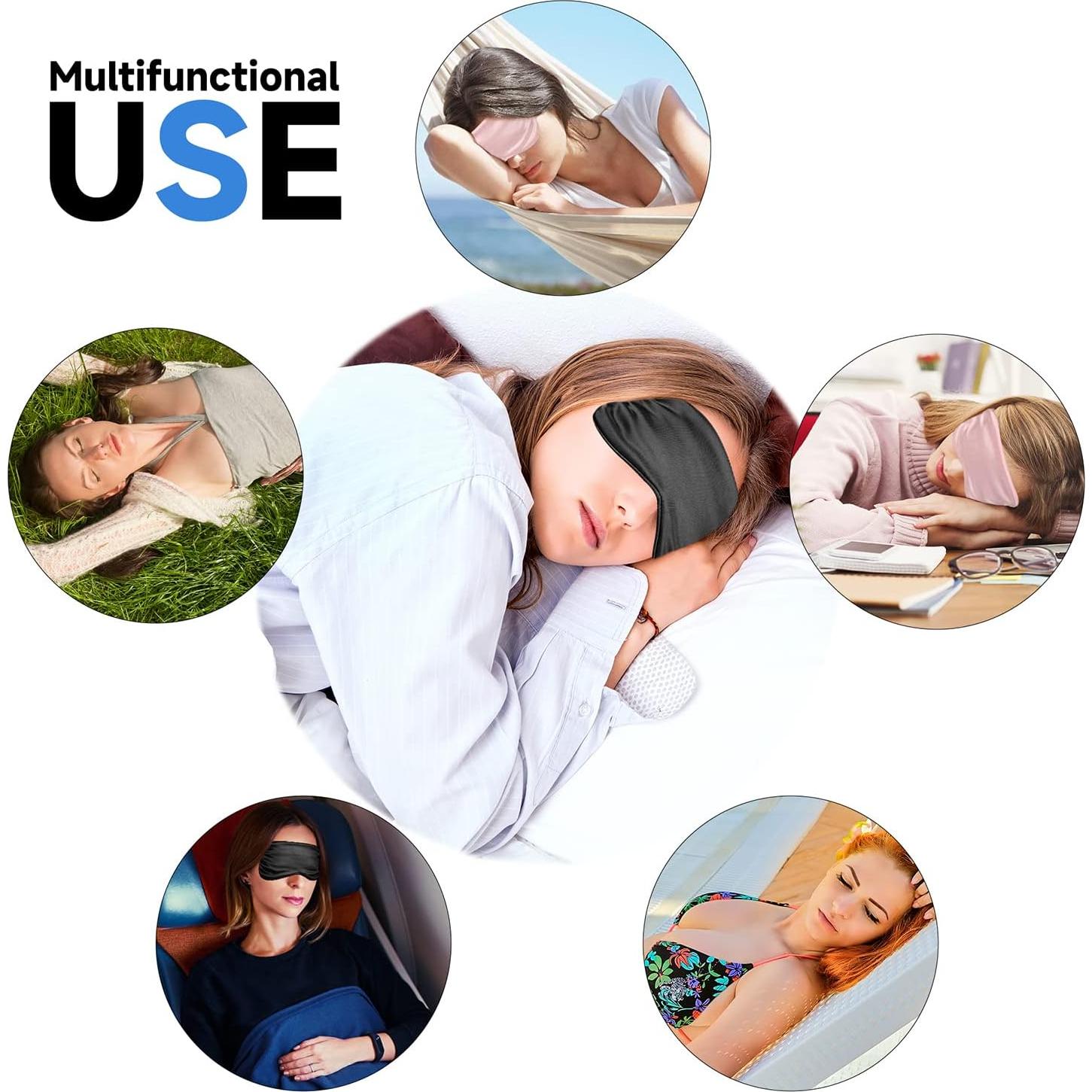 Máscara de dormir de seda suave CXVBGFD - 2 unidades