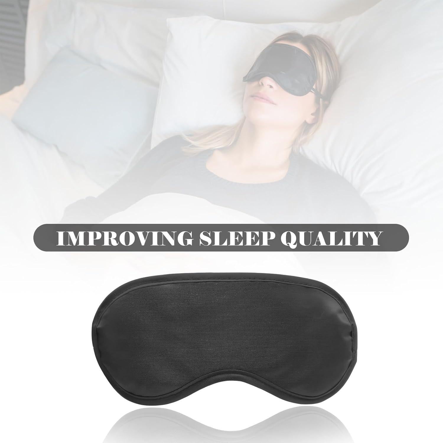 3 Máscaras de Ojos Suaves y Cómodas Juxiamal - Negro