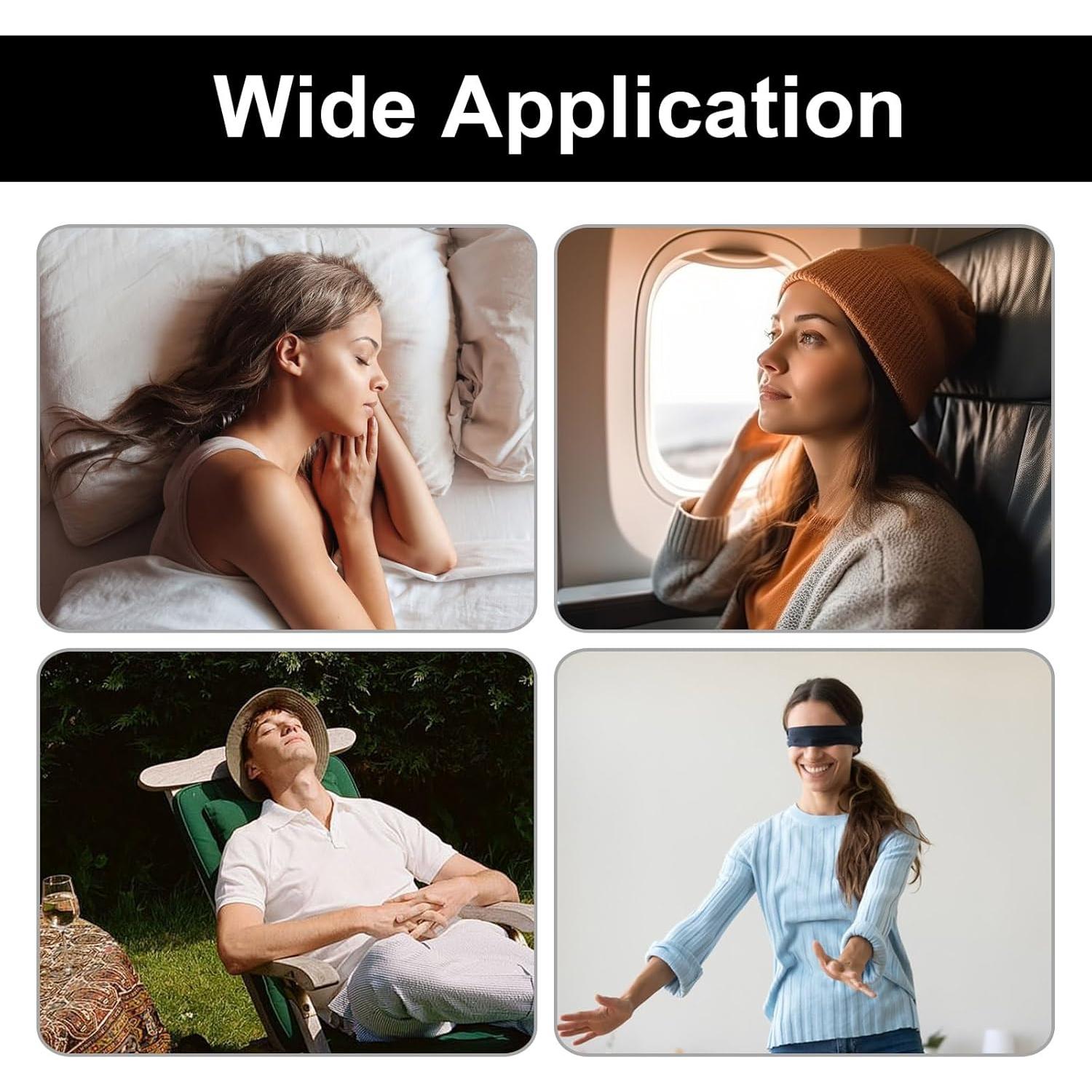 3 Máscaras de Ojos Suaves y Cómodas Juxiamal - Negro