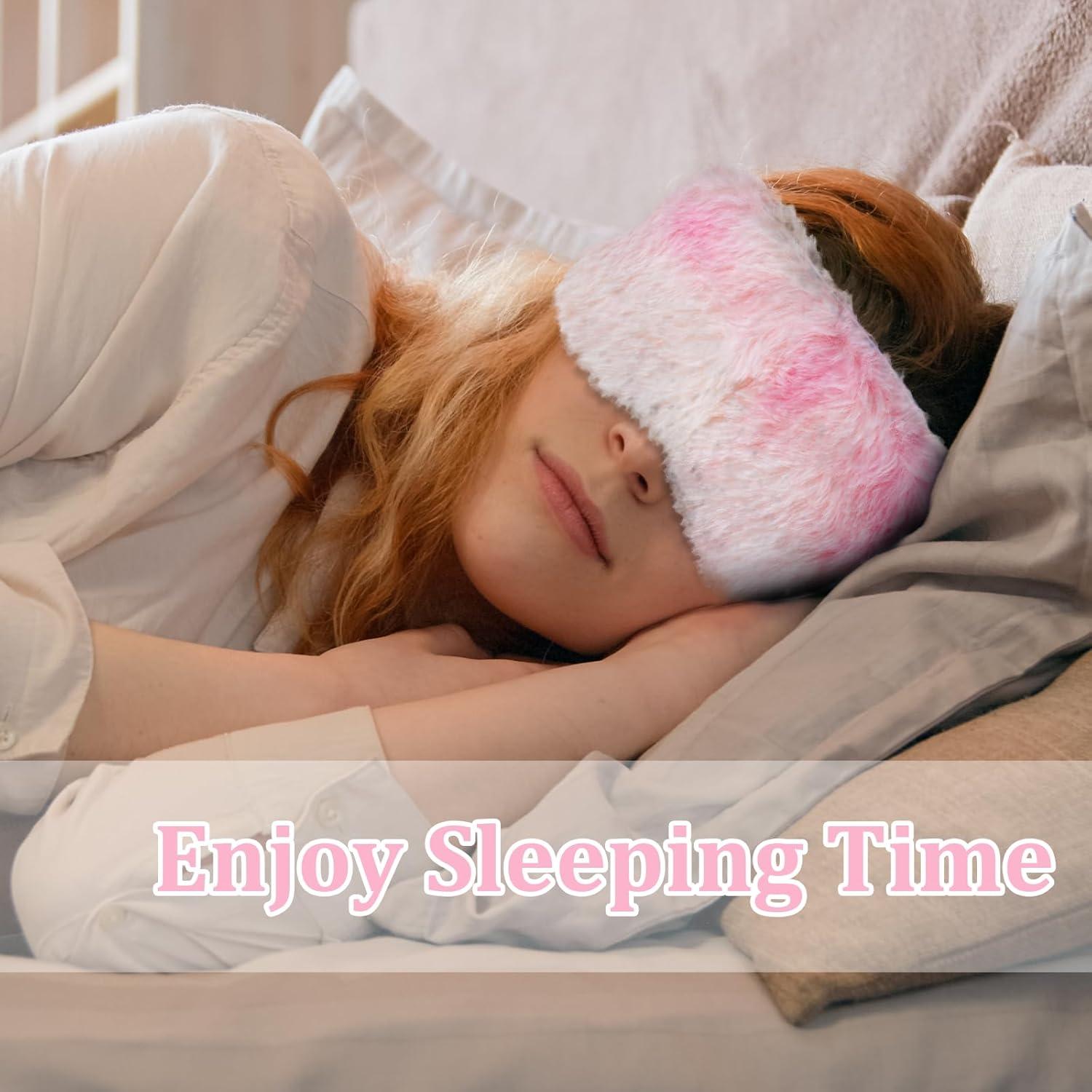 2 Pcs Máscara de Dormir Infantil Piriuuo Arcoíris Suave