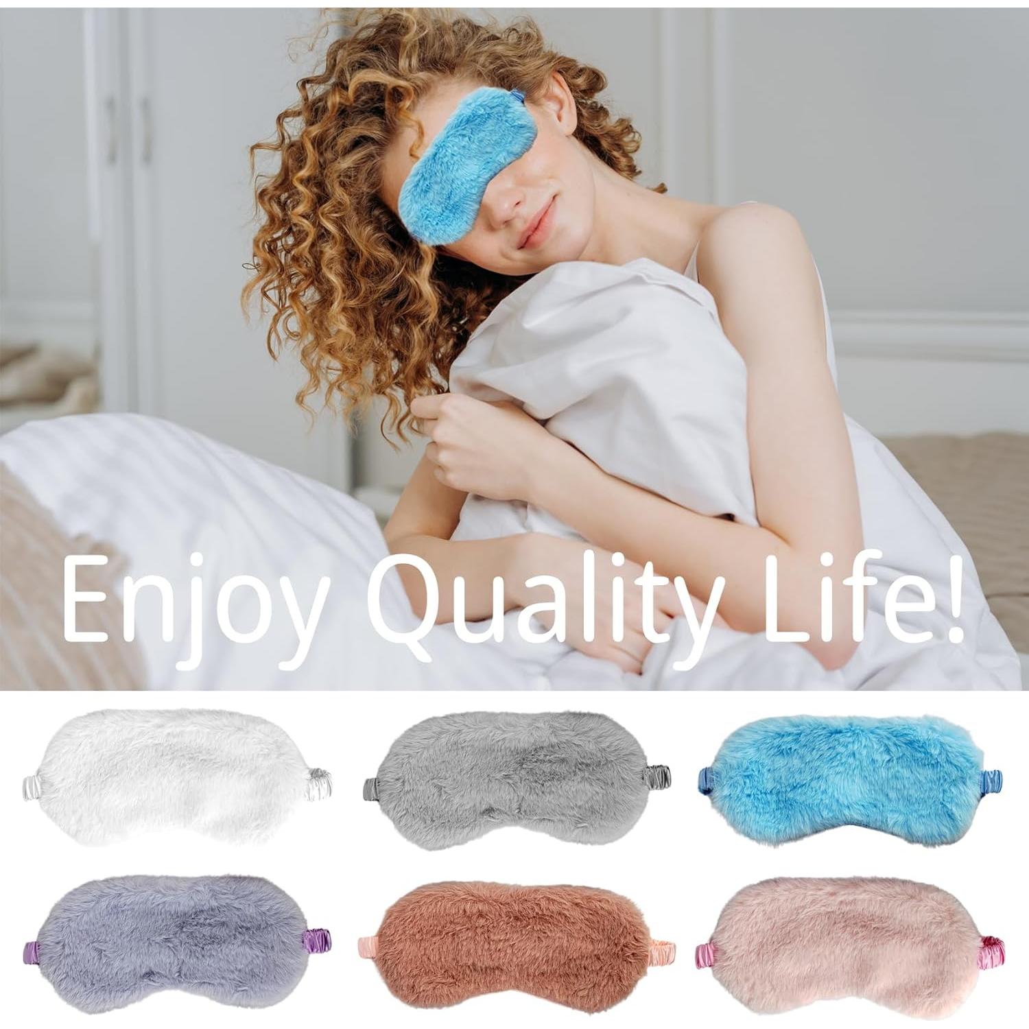 Máscara de Sueño de Felpa Azul JHFGJGH para Niños y Adultos