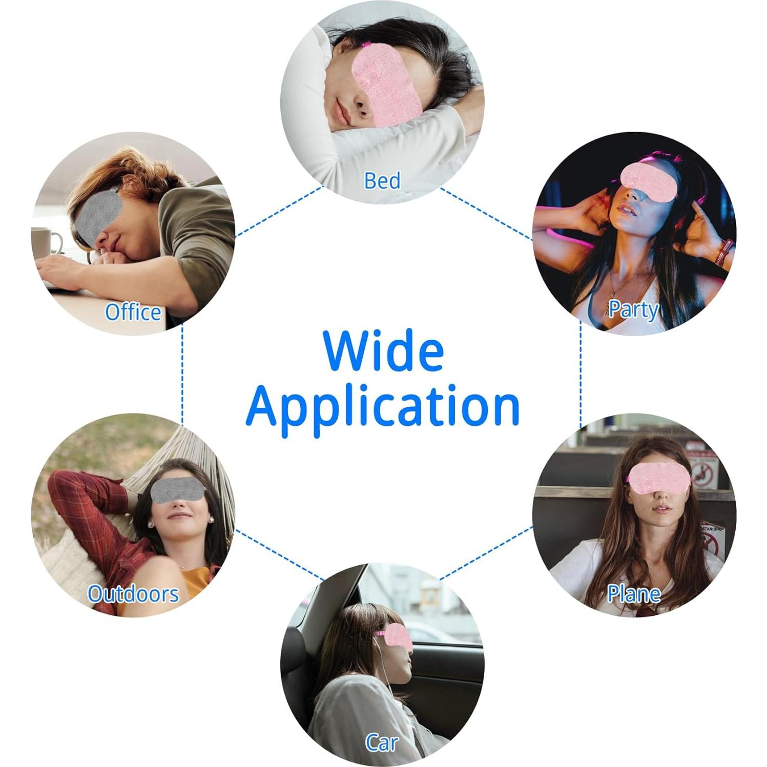 Máscara de Sueño de Felpa Azul JHFGJGH para Niños y Adultos
