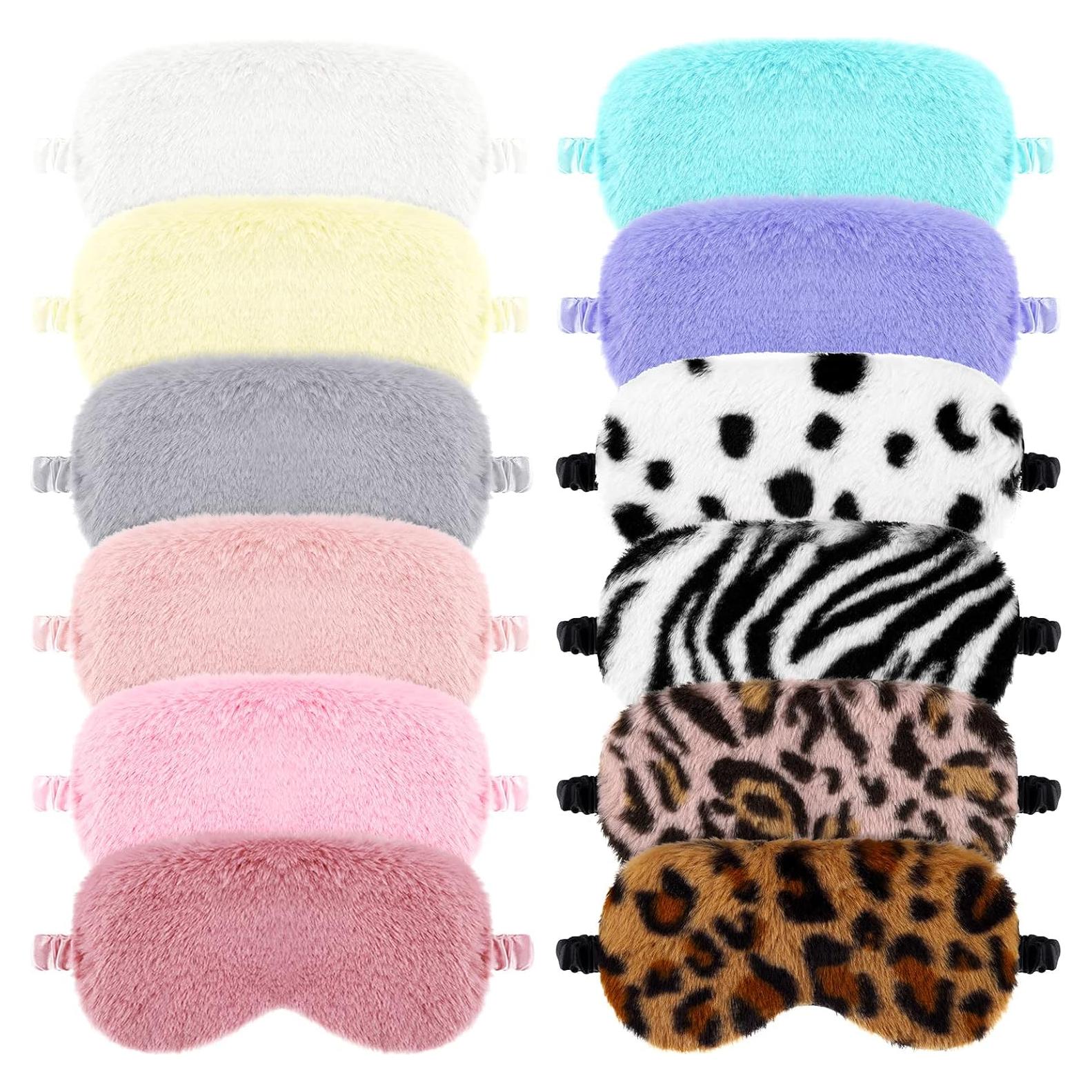 12 Máscaras de Ojos de Peluche Suave Bokon para Dormir