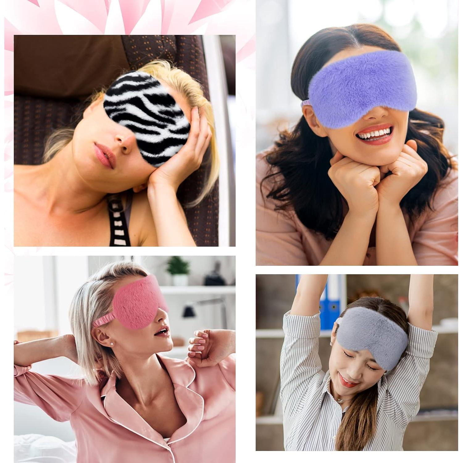 12 Máscaras de Ojos de Peluche Suave Bokon para Dormir