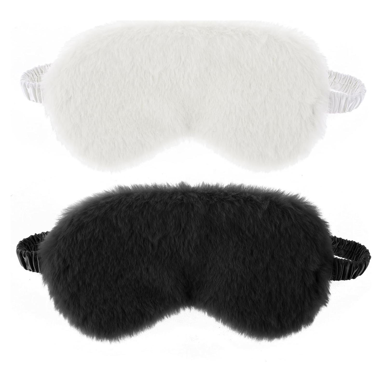 2 Máscaras de Ojos de Felpa Ajustables Dimeho - Suaves y Cómodas