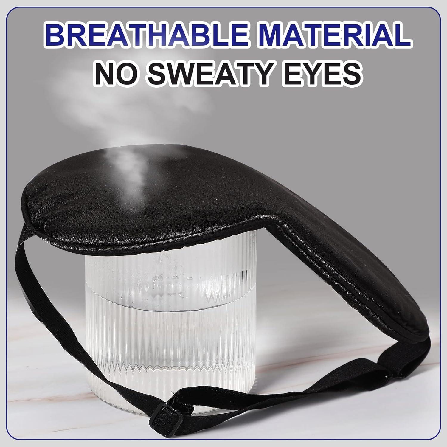 50 Pcs Máscaras de Sueño de Seda NuevaCotte Ajustables Negros