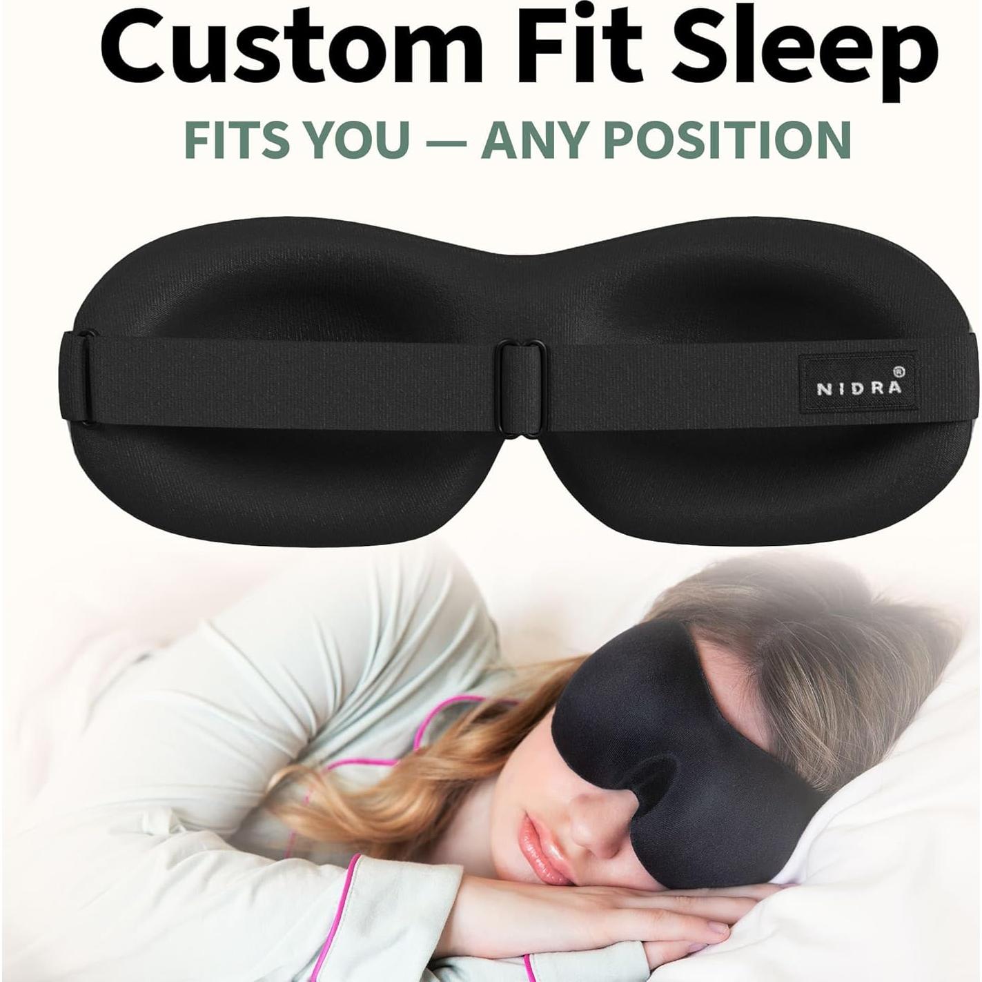 Máscara de Sueño Nidra Pequeña 100% Bloqueo Luz Viajes