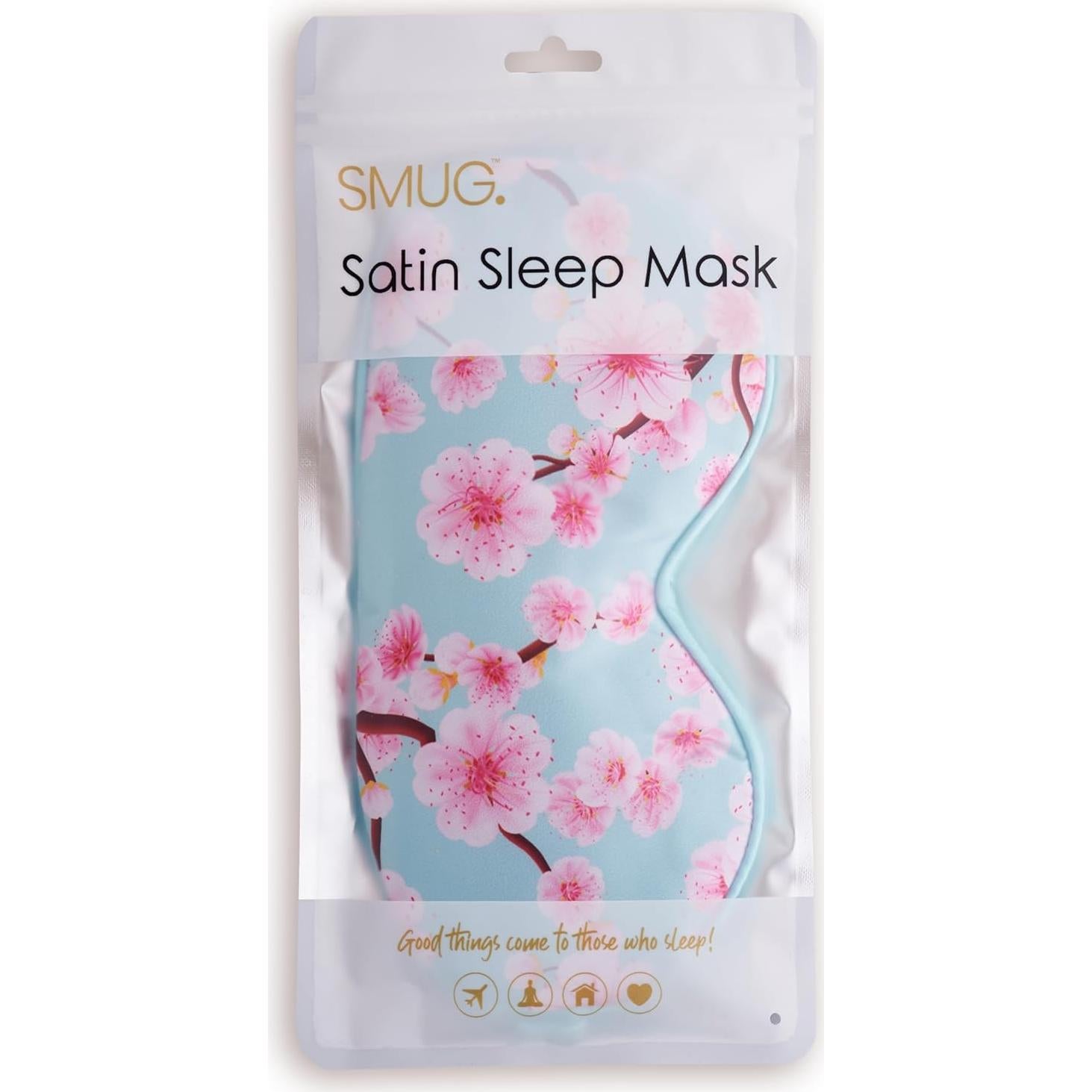 Máscara de Sueño Satinada SMUG - Flor de Cerezo - Suave y Ajustable