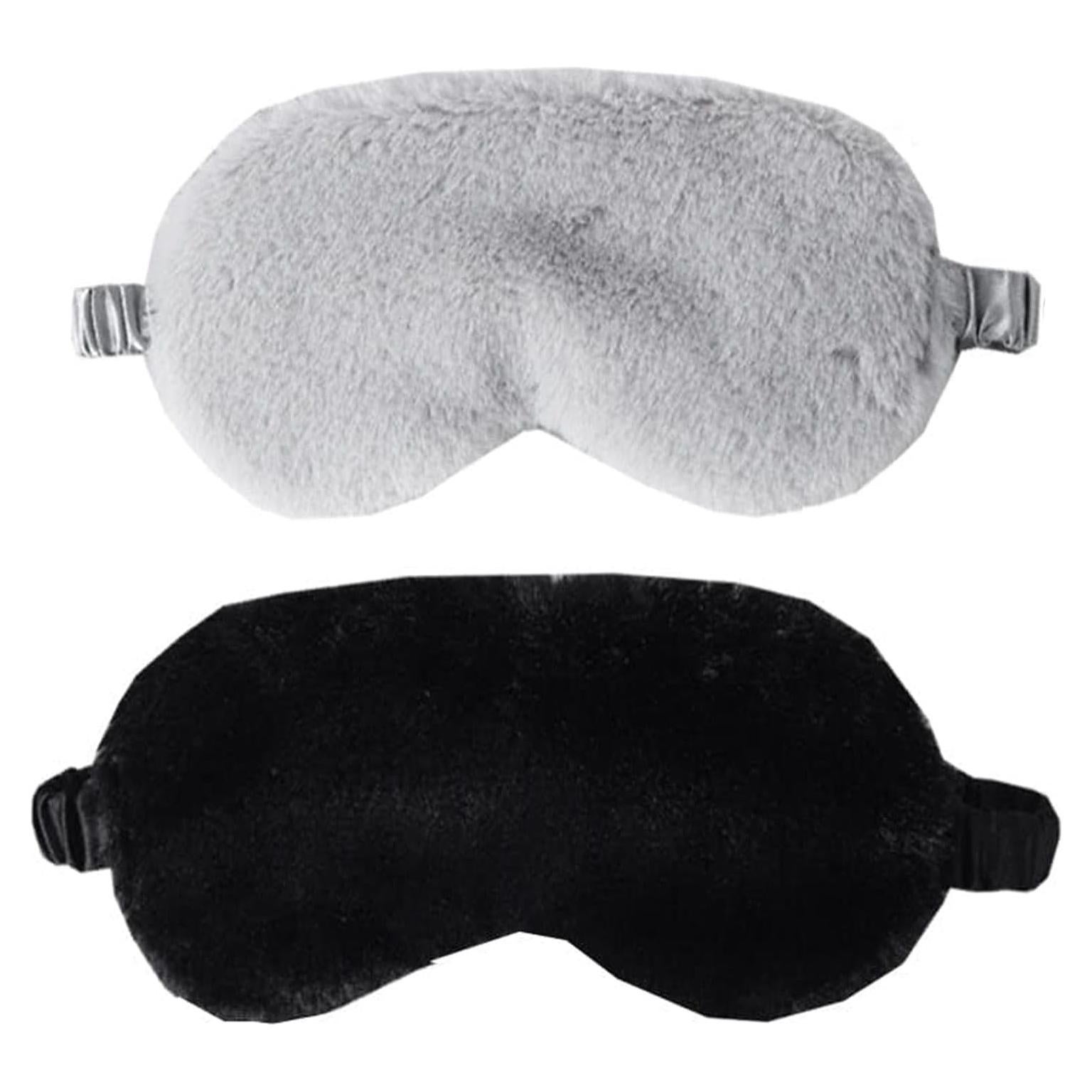 Máscara de Sueño de Felpa N-KONGJIAN 2PCS Ajustable