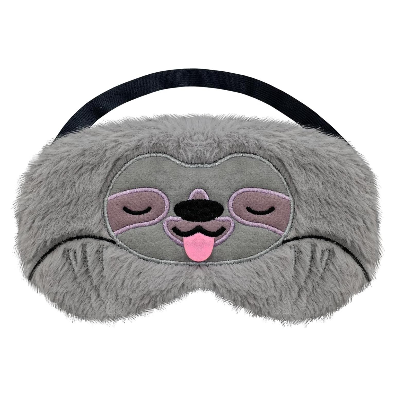 Máscara para dormir Ynaize perezoso gris suave 20x8 cm