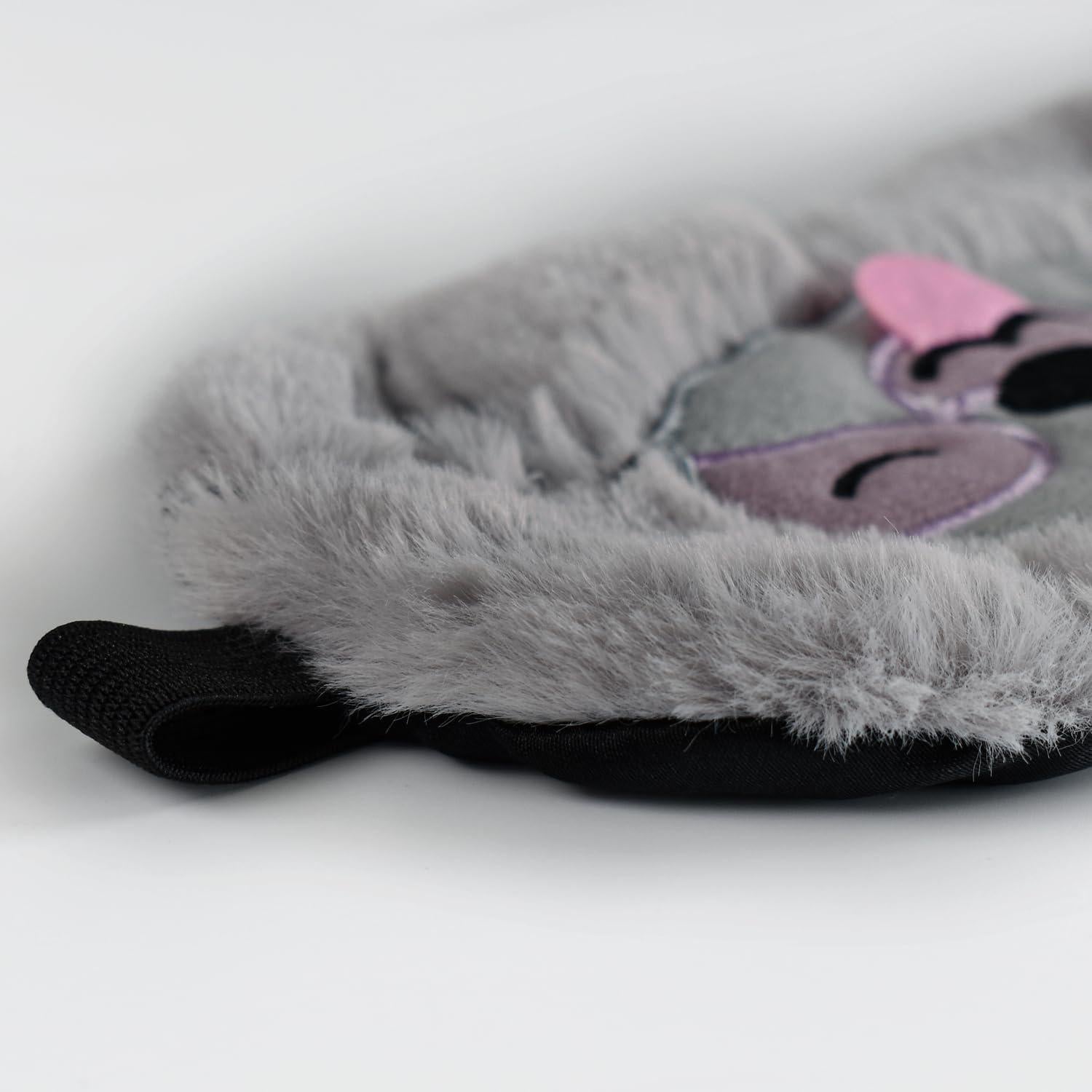 Máscara para dormir Ynaize perezoso gris suave 20x8 cm