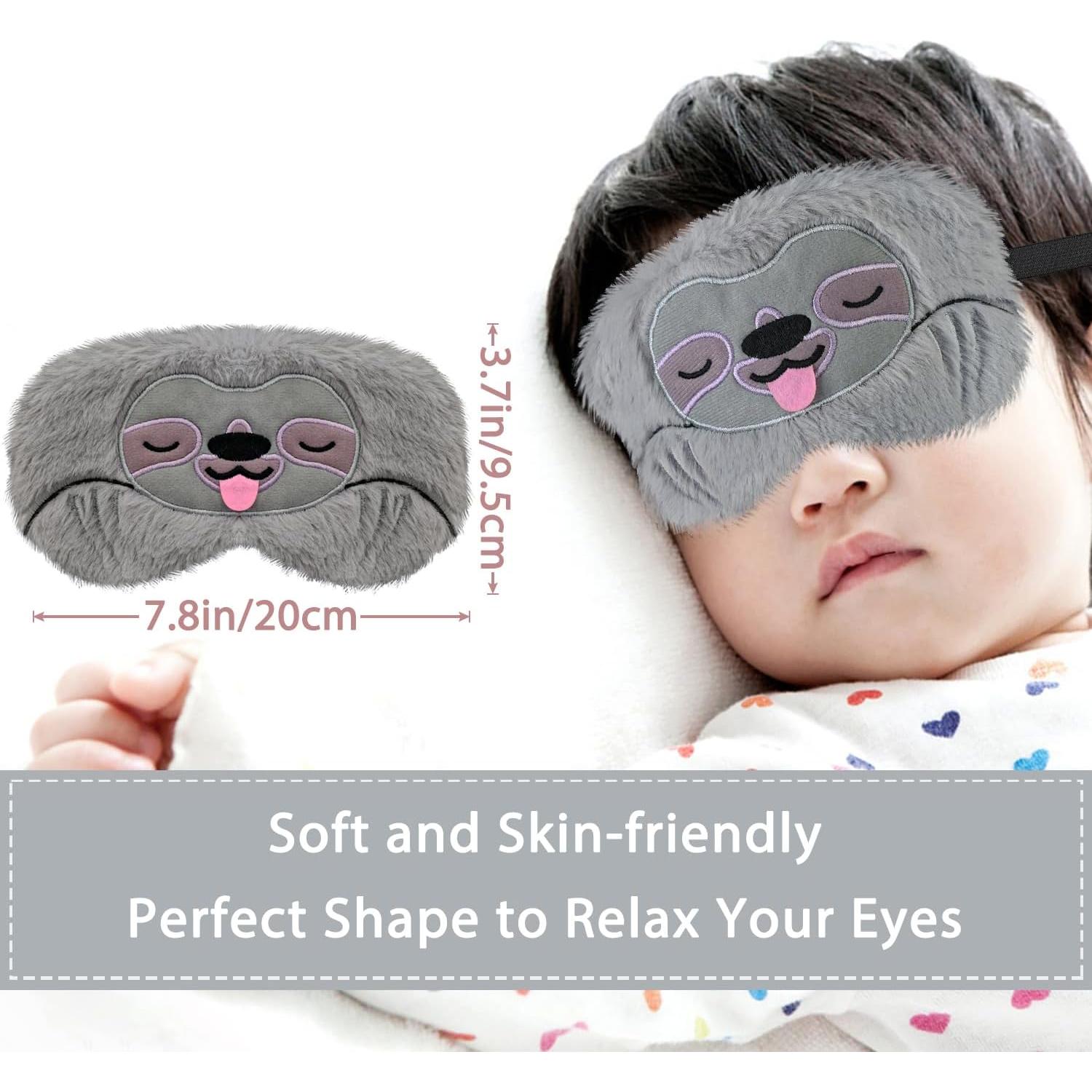 Máscara para dormir Ynaize perezoso gris suave 20x8 cm