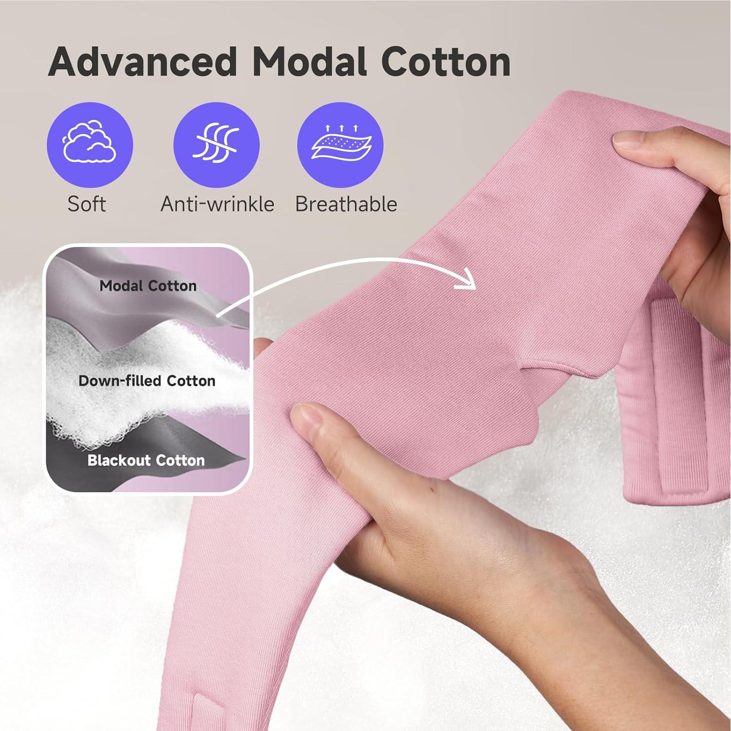 Máscara para Dormir Umisleep Algodón Modal Ajustable Rosa