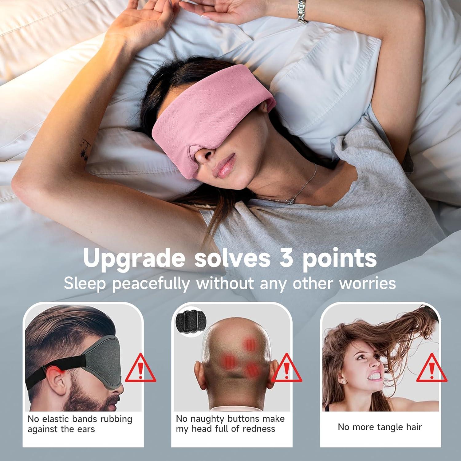 Máscara para Dormir Umisleep Algodón Modal Ajustable Rosa