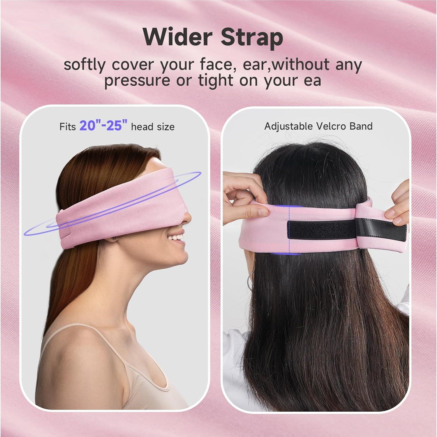 Máscara para Dormir Umisleep Algodón Modal Ajustable Rosa