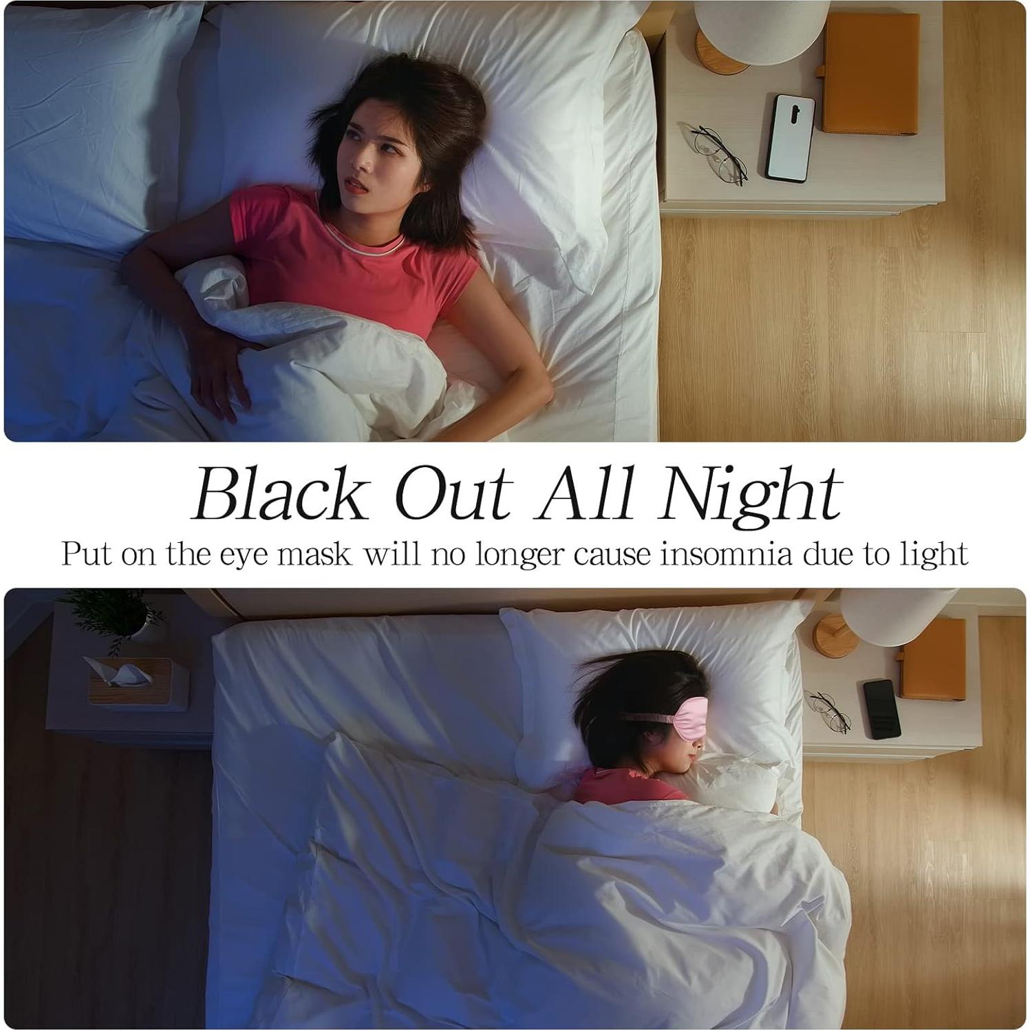 48 Piezas Máscaras de Seda para Dormir Coume - Suaves y Efectivas