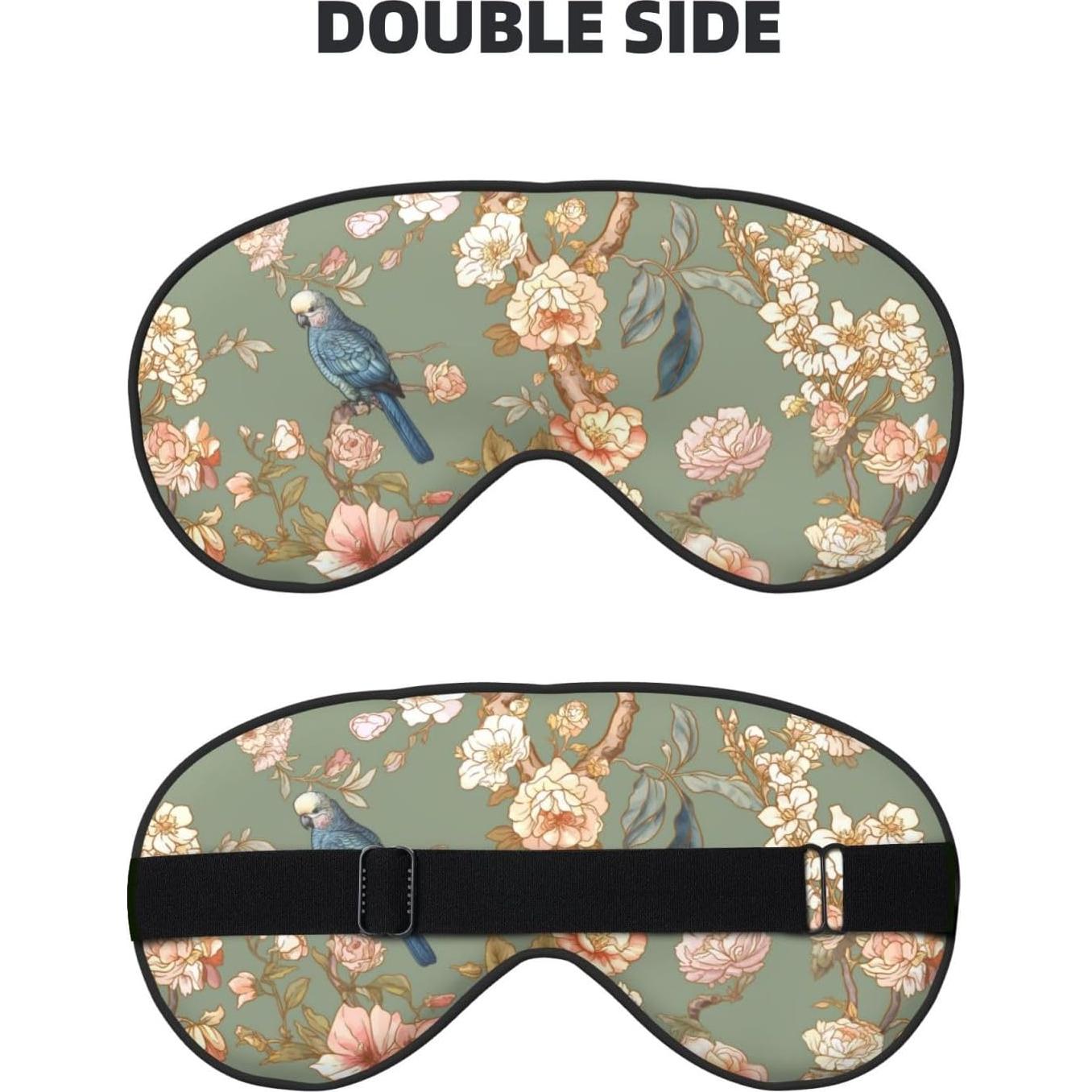 Máscara de Sueño YNXYTB Árboles en Flor - Ajustable y Suave