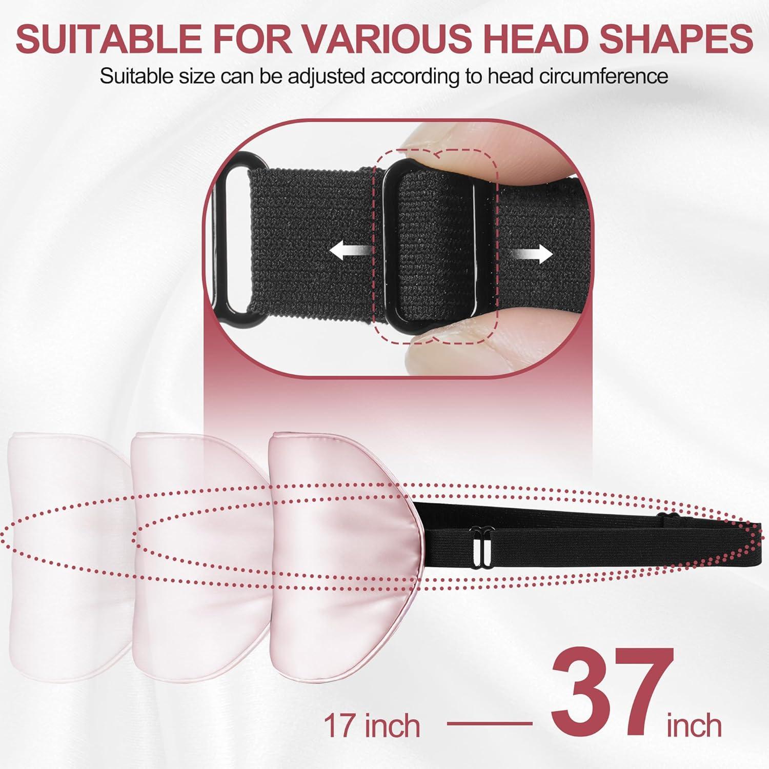 Máscara de Sueño 100% Seda Pyopbow Rosa Ajustable