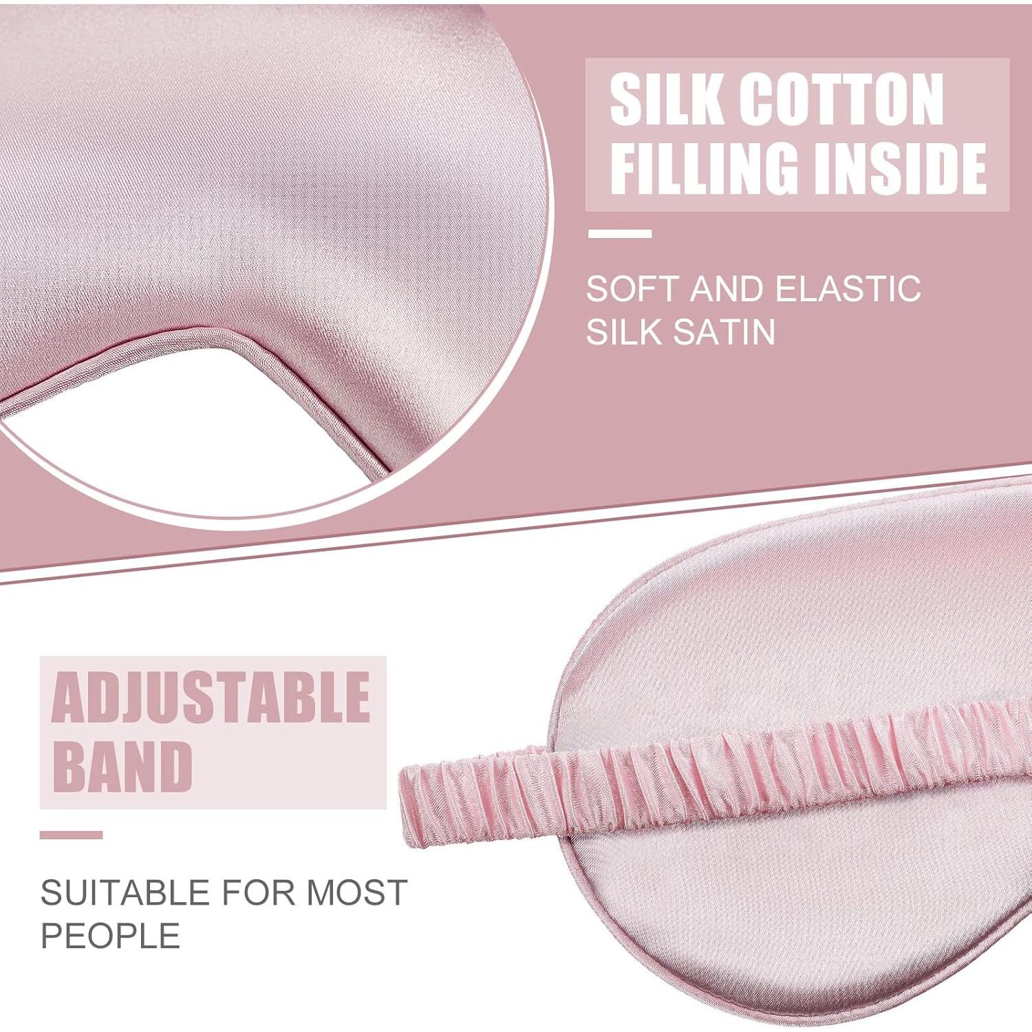 20 Piezas Máscaras de Sueño de Seda Multicolor con Correa Elástica