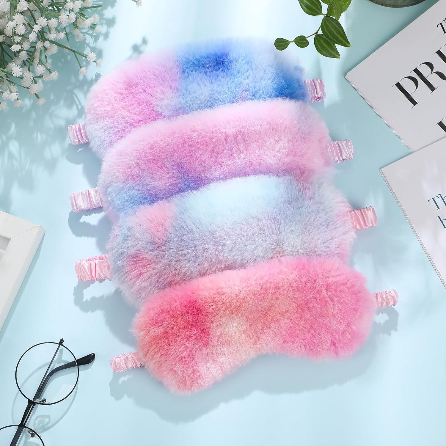 Geyoga 4 Máscaras de Sueño de Seda Suave para Mujeres