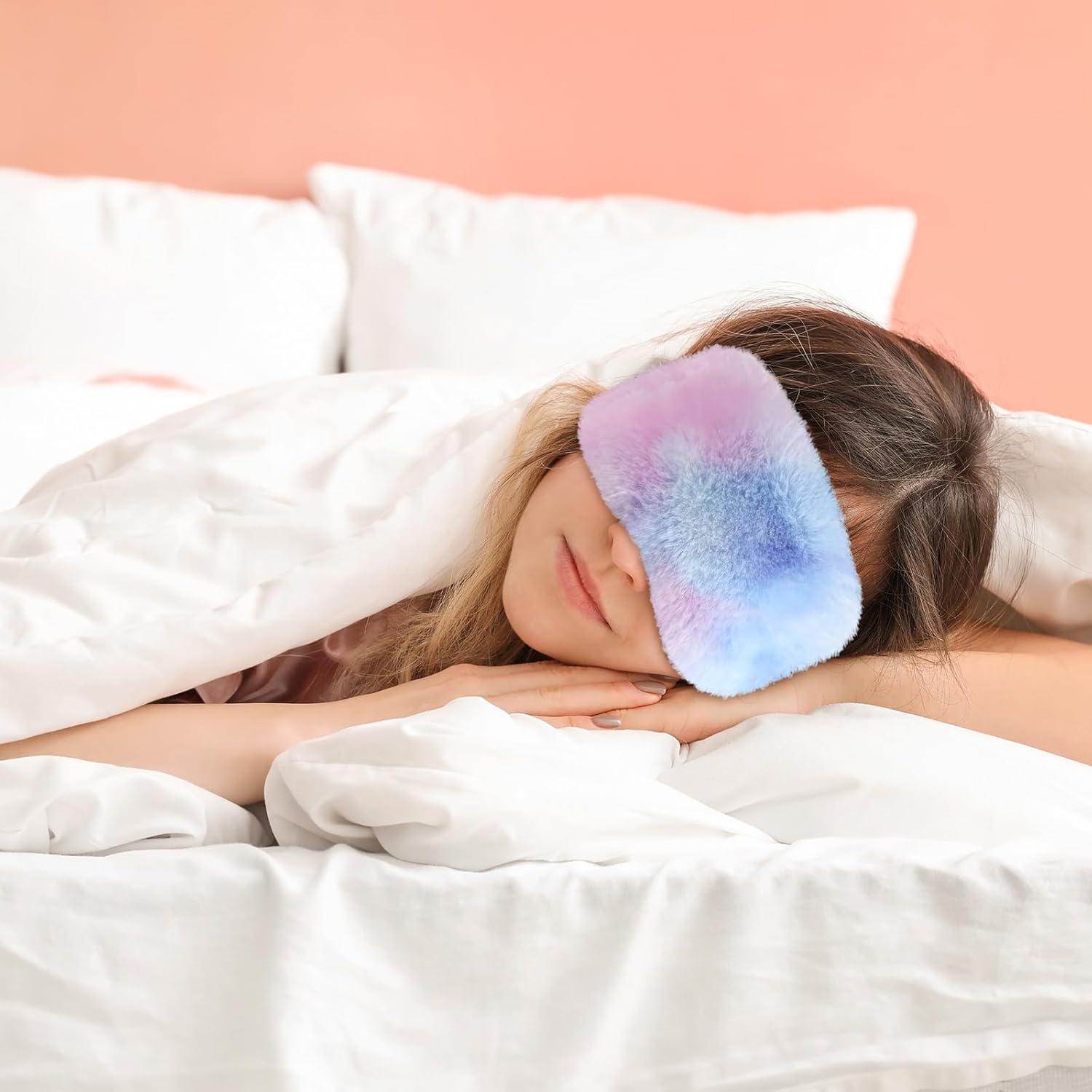 Geyoga 4 Máscaras de Sueño de Seda Suave para Mujeres