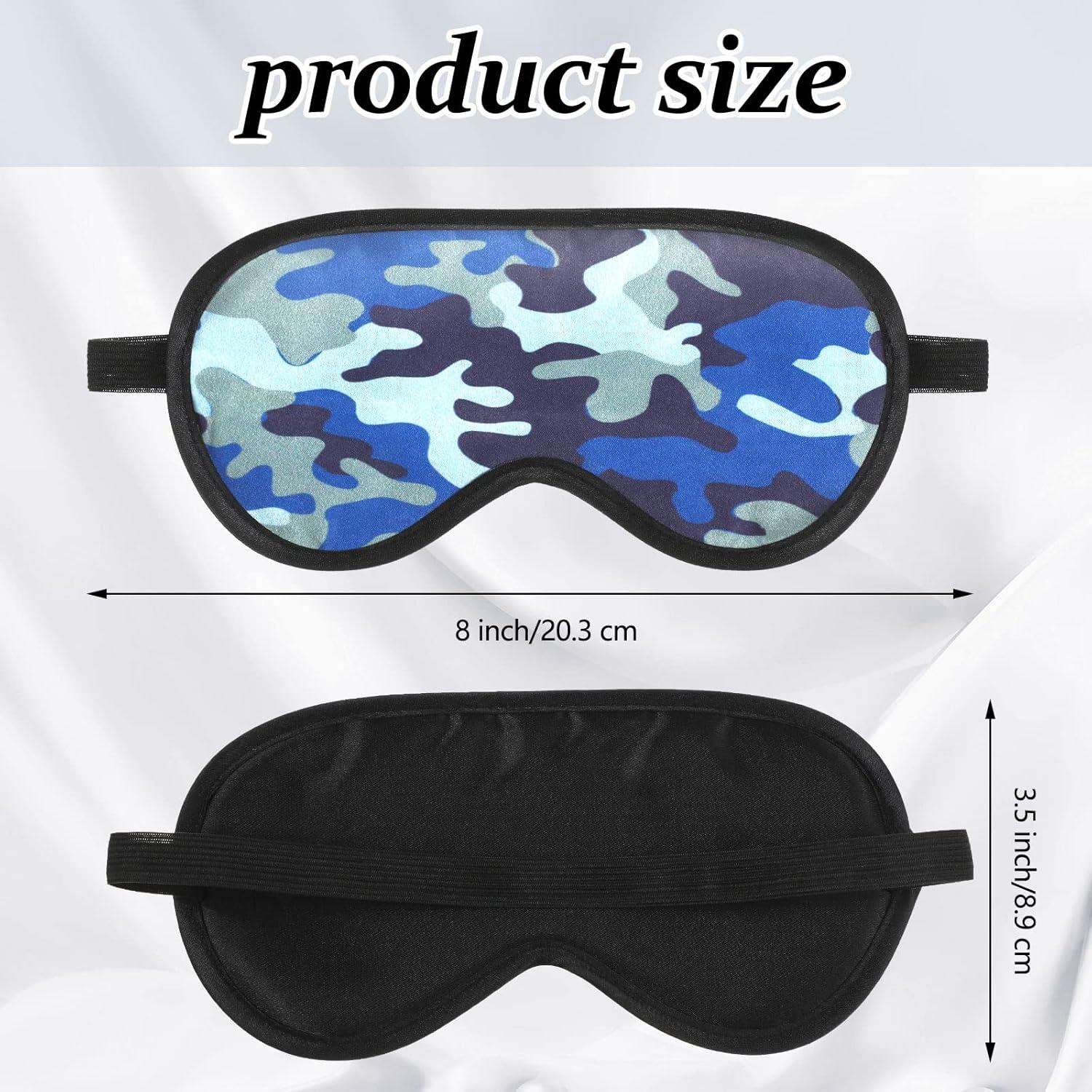 6 Piezas Máscaras de Sueño Camo JenPen con Correa Ajustable