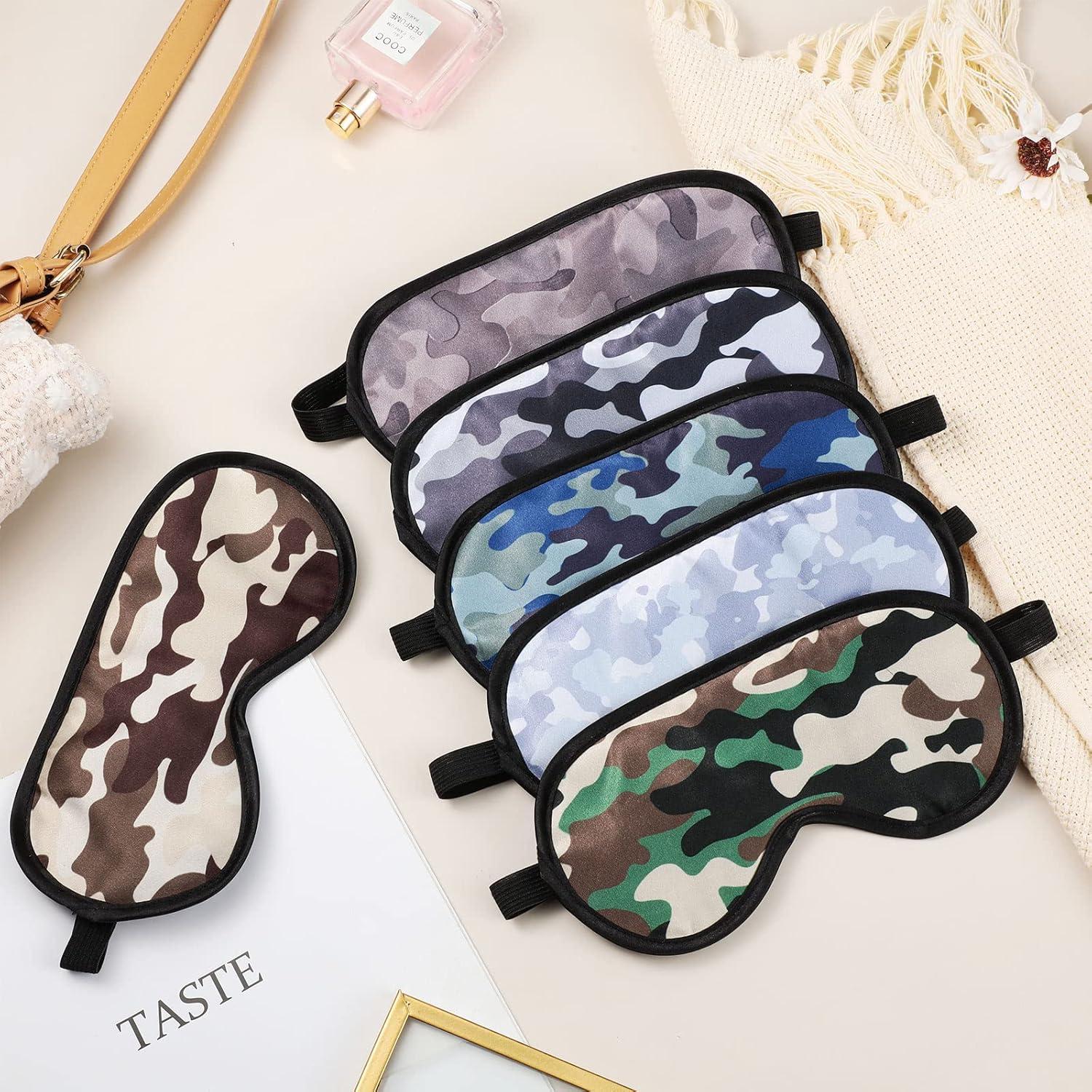 6 Piezas Máscaras de Sueño Camo JenPen con Correa Ajustable