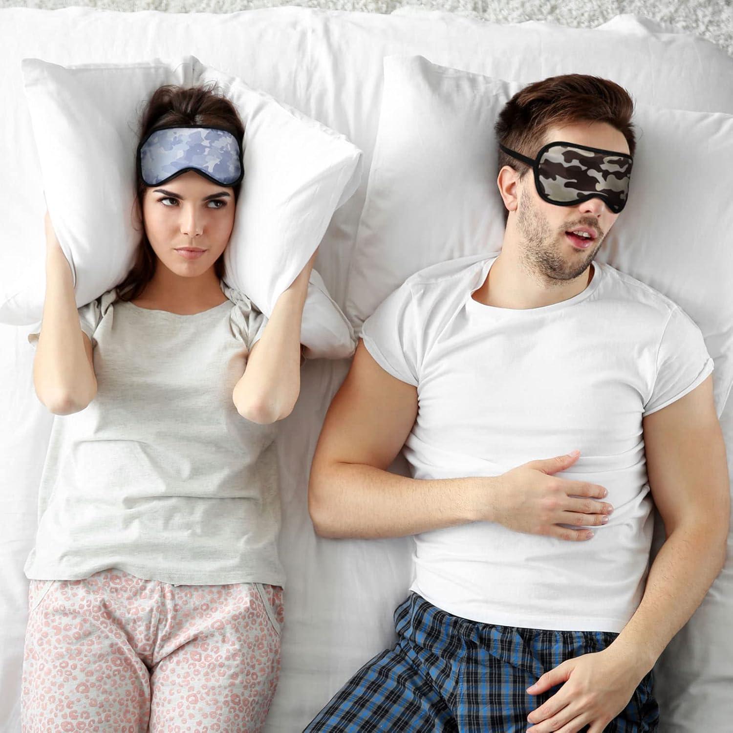 6 Piezas Máscaras de Sueño Camo JenPen con Correa Ajustable
