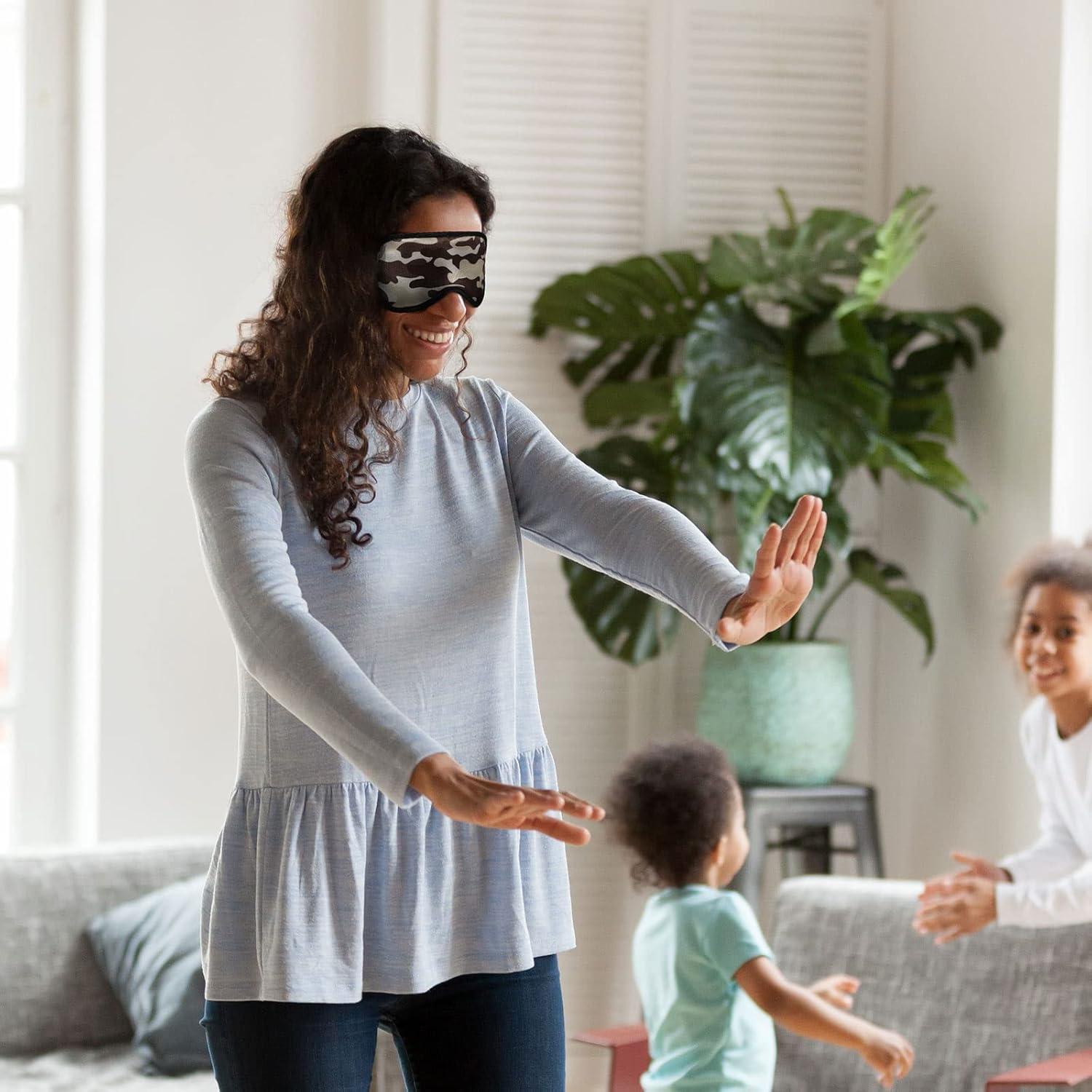 6 Piezas Máscaras de Sueño Camo JenPen con Correa Ajustable