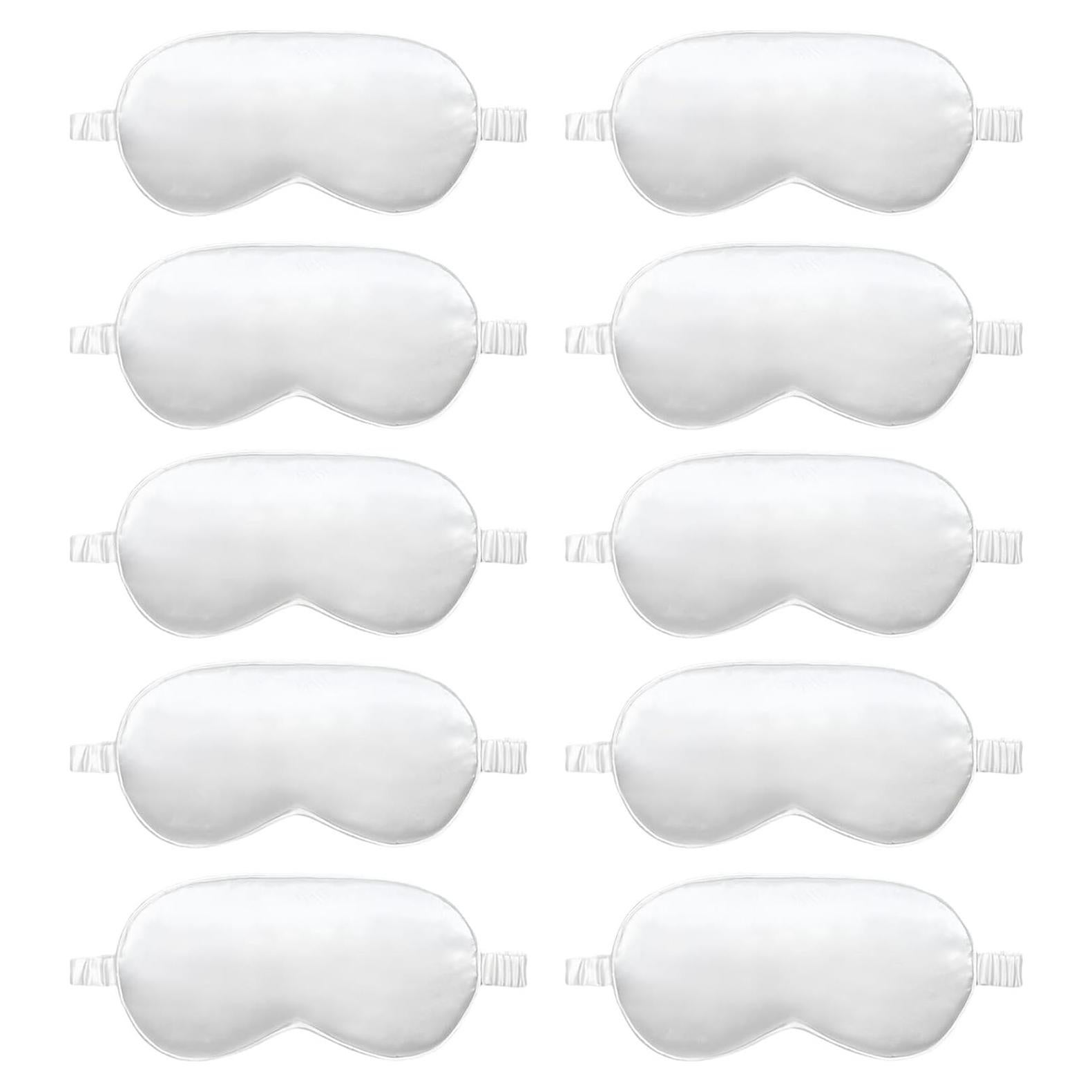 Paquete de 10 Máscaras de Seda para Dormir GIGGSKZE - Blanco