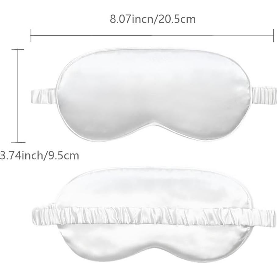 Paquete de 10 Máscaras de Seda para Dormir GIGGSKZE - Blanco