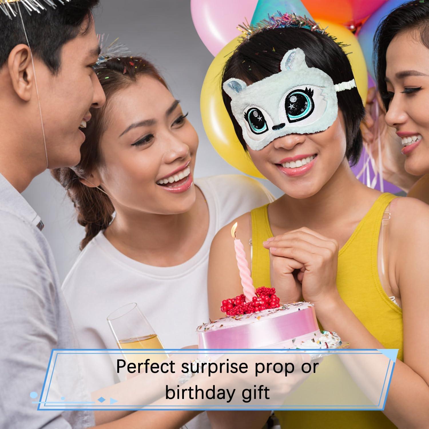 Máscara de Sueño de Zorro de Peluche JRINYE - Color Menta