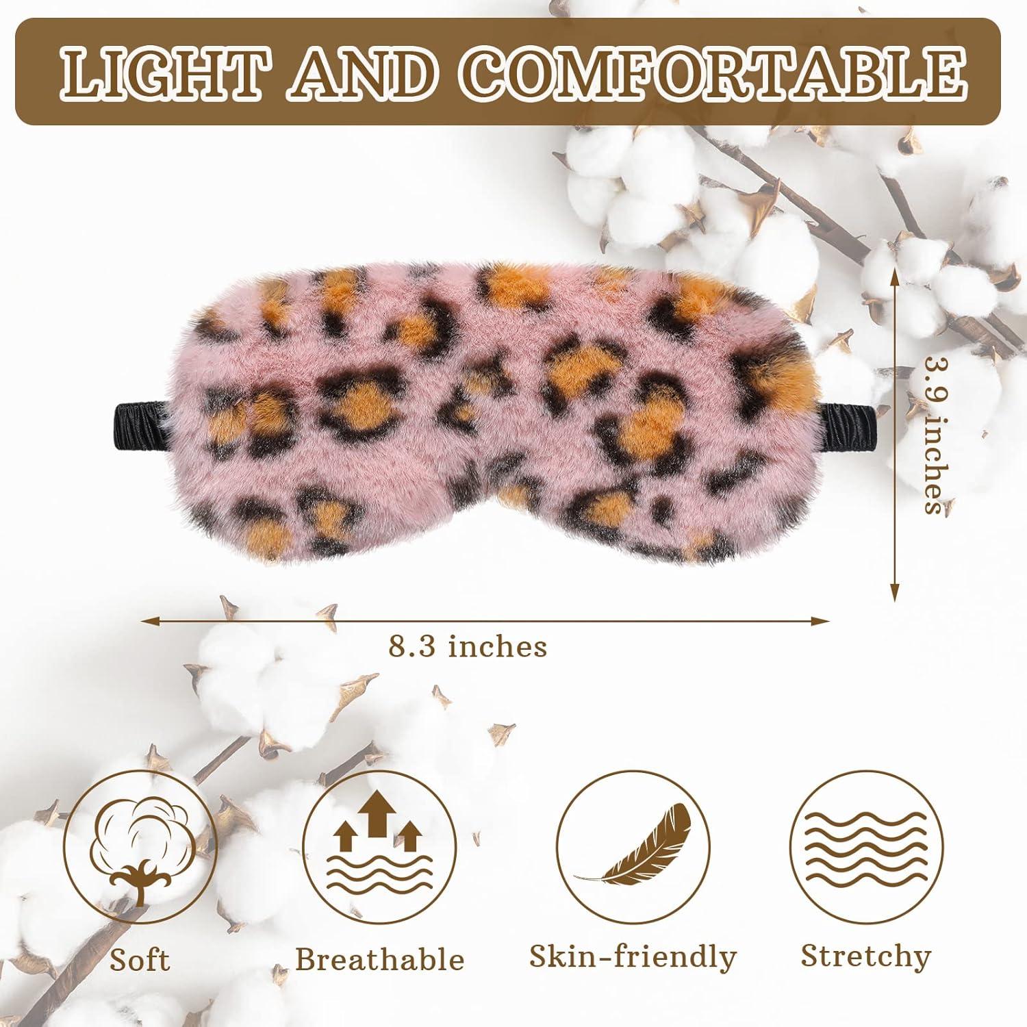 4 Máscaras de Ojos de Felpa y Seda Geyoga - Antifaz Sueño