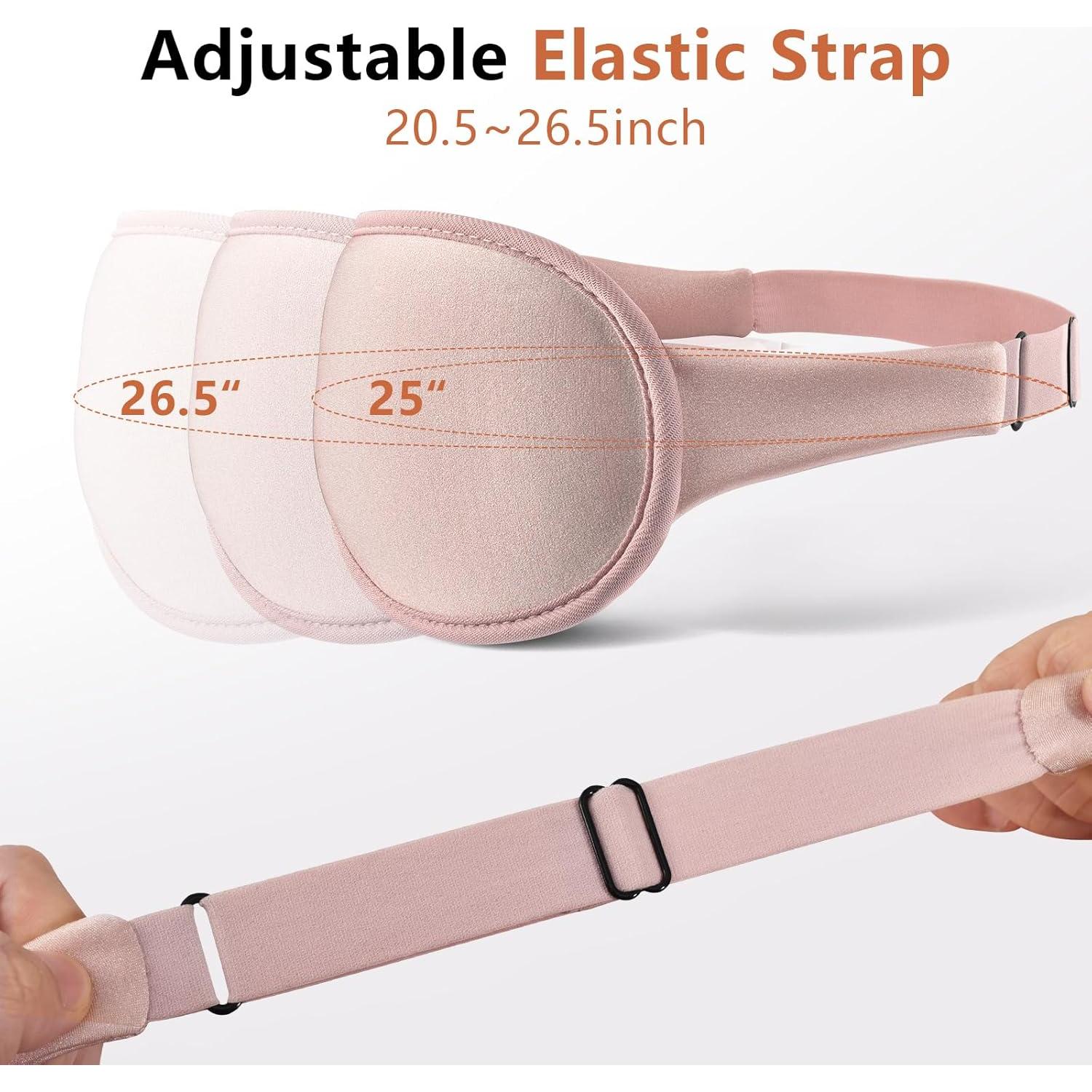 Máscara de Sueño 3D VENMATE Rosa Ajustable Bloqueadora de Luz