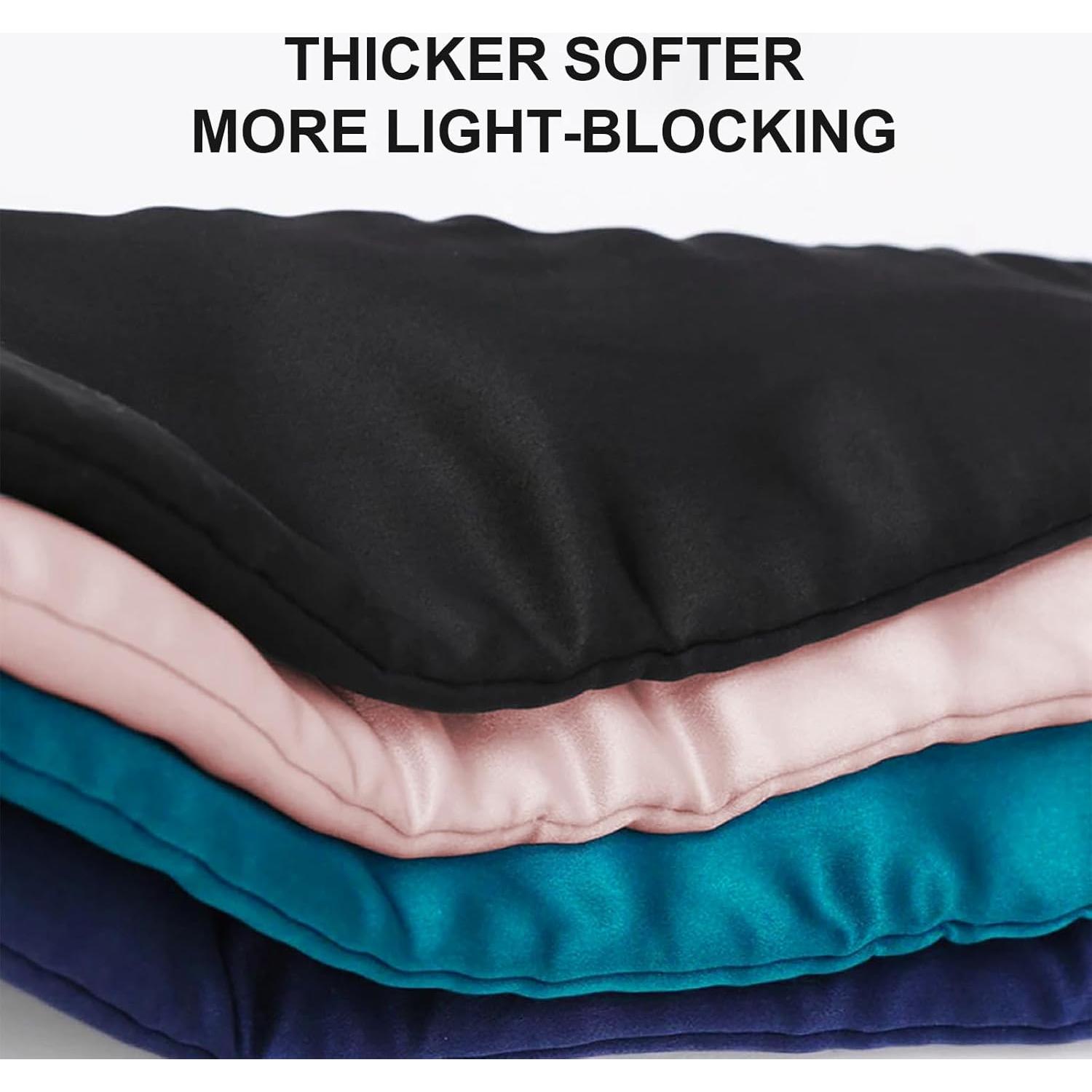 Máscara de Sueño de Seda de Morera DAISYSILK - Ajustable, Negro