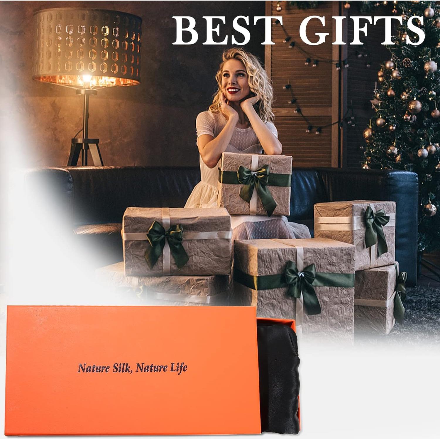 Máscara de Sueño de Seda de Morera DAISYSILK - Ajustable, Negro