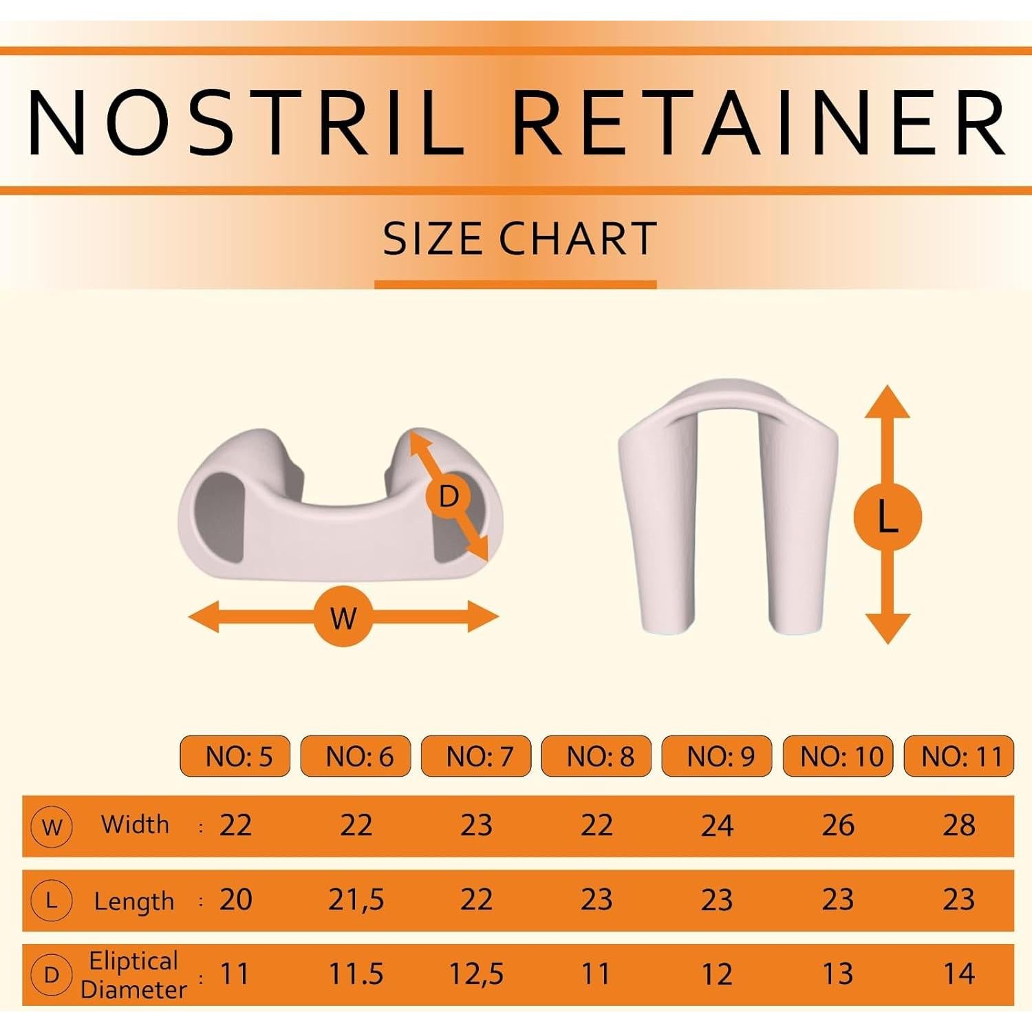 Retenedor de Nostril Nanovita 100% Silicona Médica - 7 Tamaños