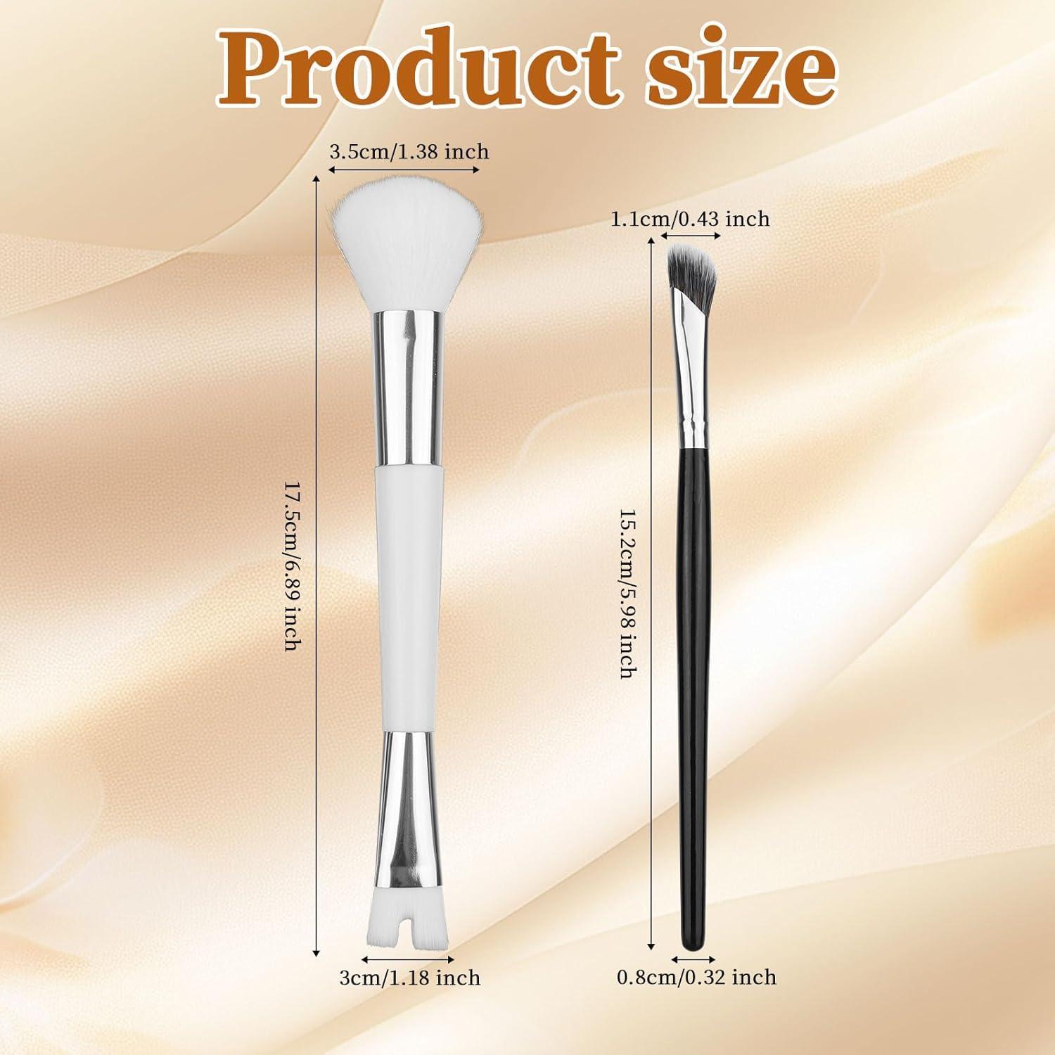 Juego de 2 Brochas para Contorno de Nariz BOXOB 17.5 cm